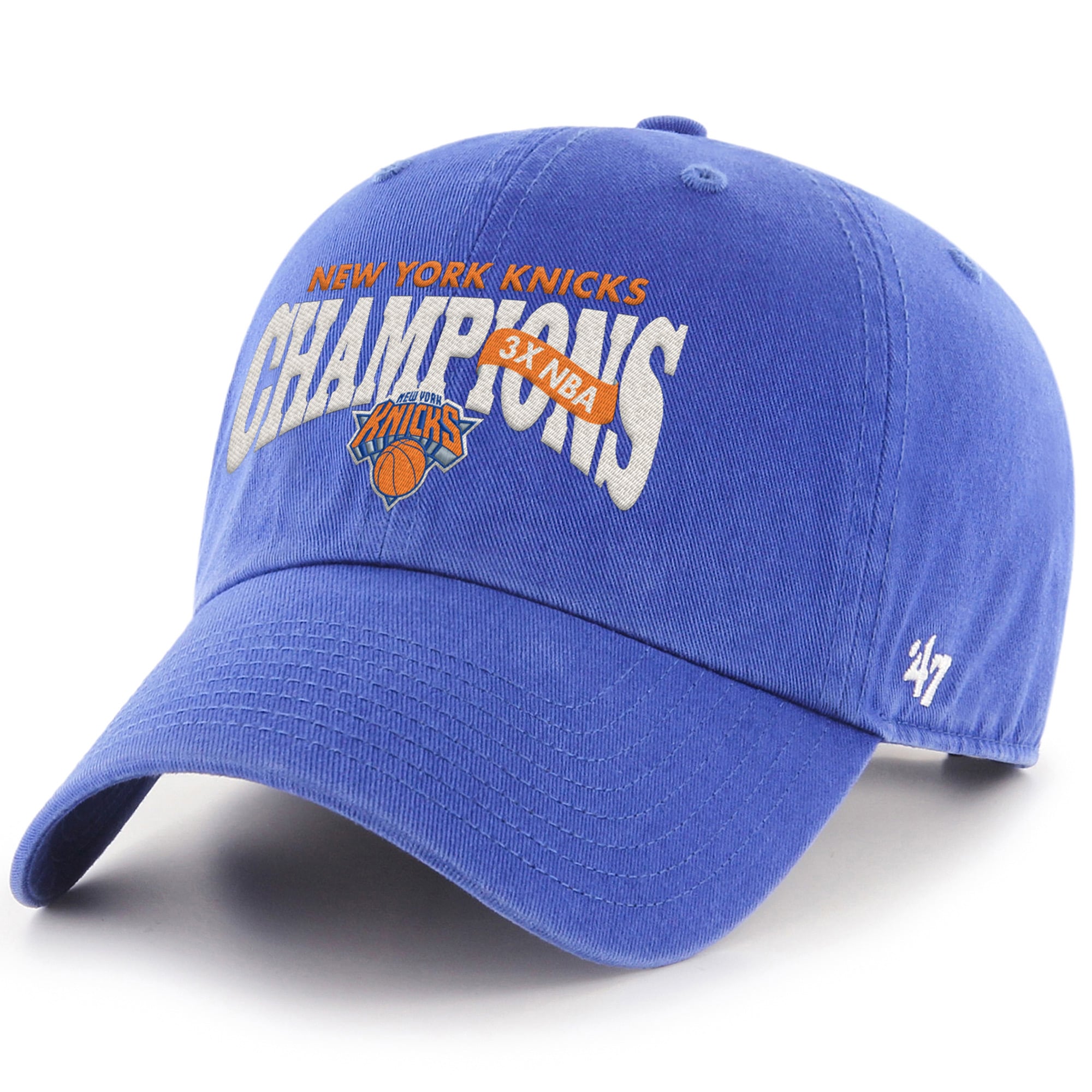 Casquette unisexe ajustable « 47 Blue New York Knicks » (trois fois champions des finales NBA)