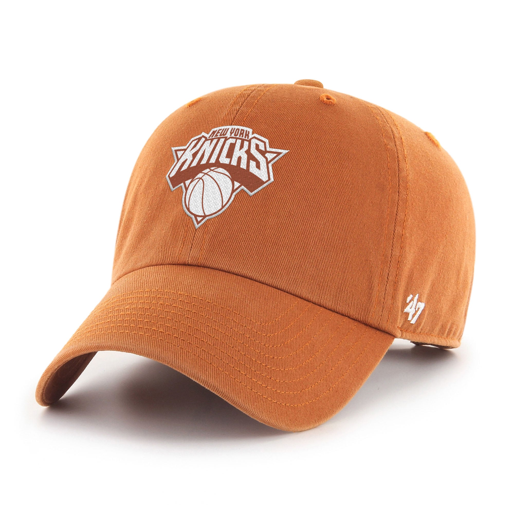 Unisex '47 Orange New York Knicks Color Pack Clean Up Adjustable Hat