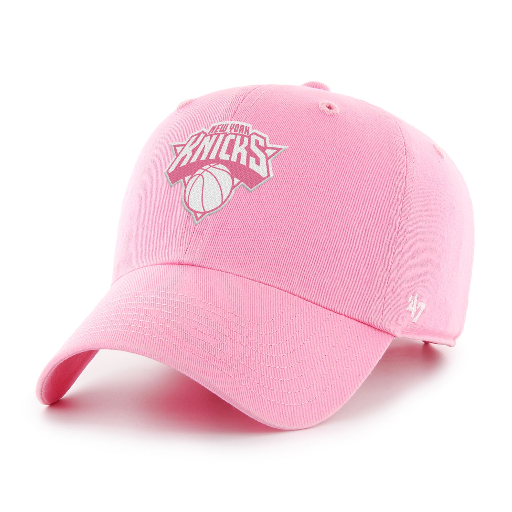Unisex '47 Pink New York Knicks Color Pack Clean Up Adjustable Hat