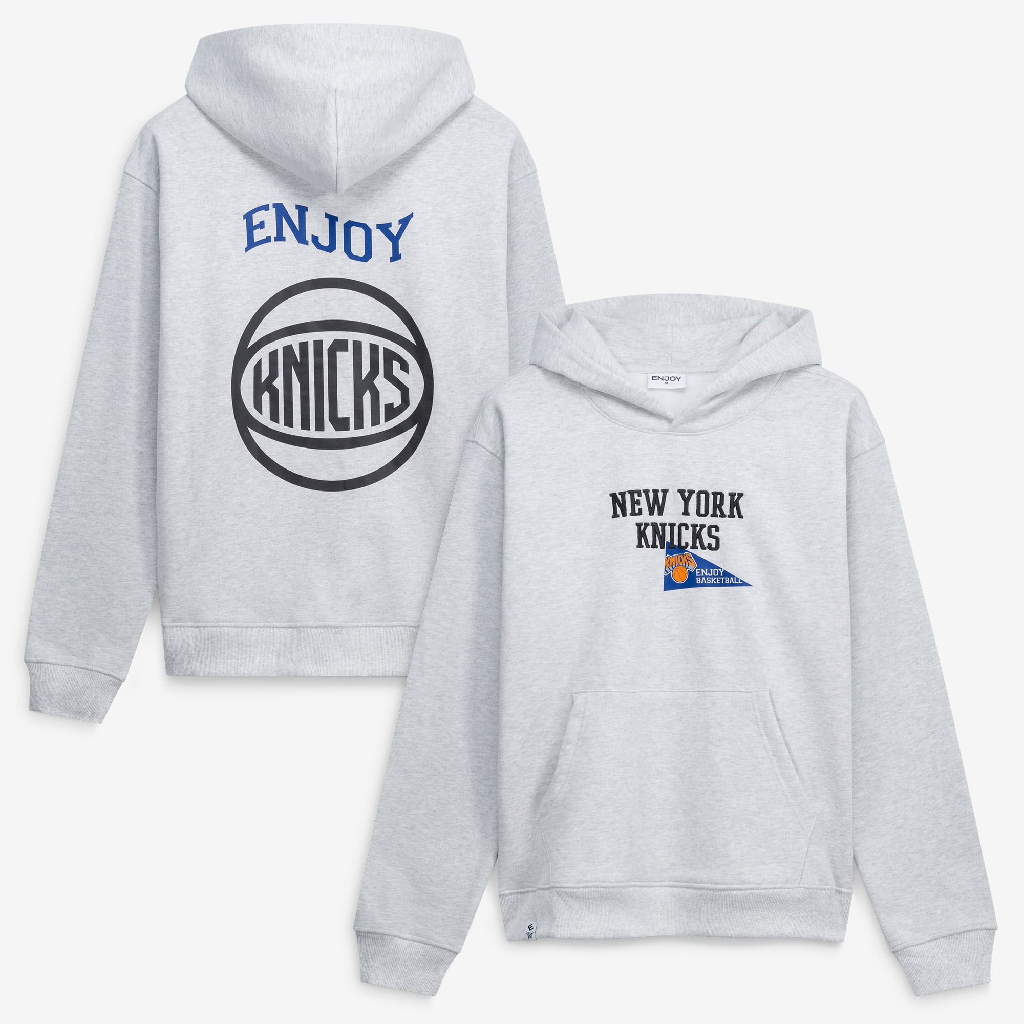 Sweat à capuche unisexe Enjoy Basketball x New York Knicks Heather Grey Hoop Enthusiast Capsule Collection