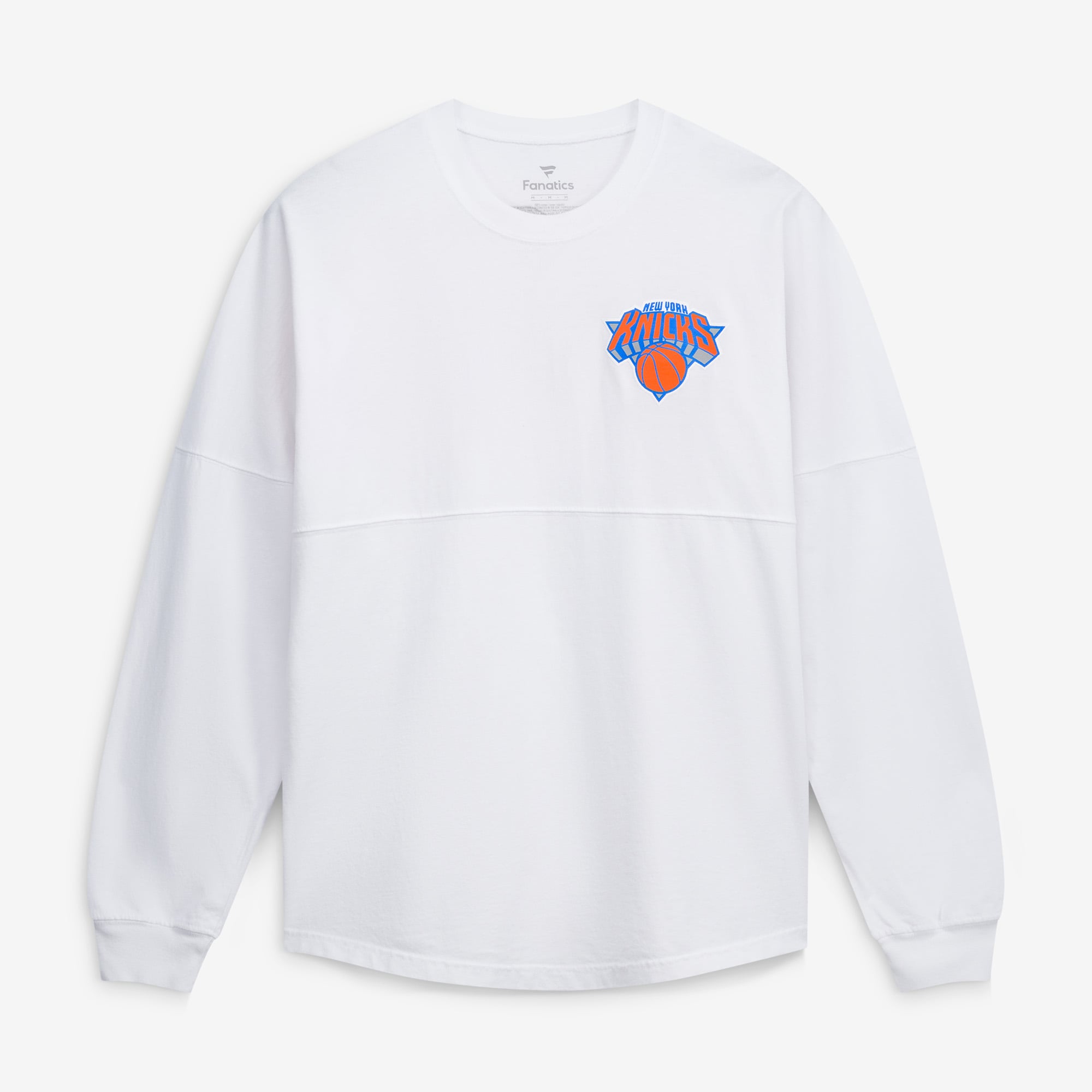 T-shirt unisexe à manches longues Fanatics blanc New York Knicks Spirit Jersey