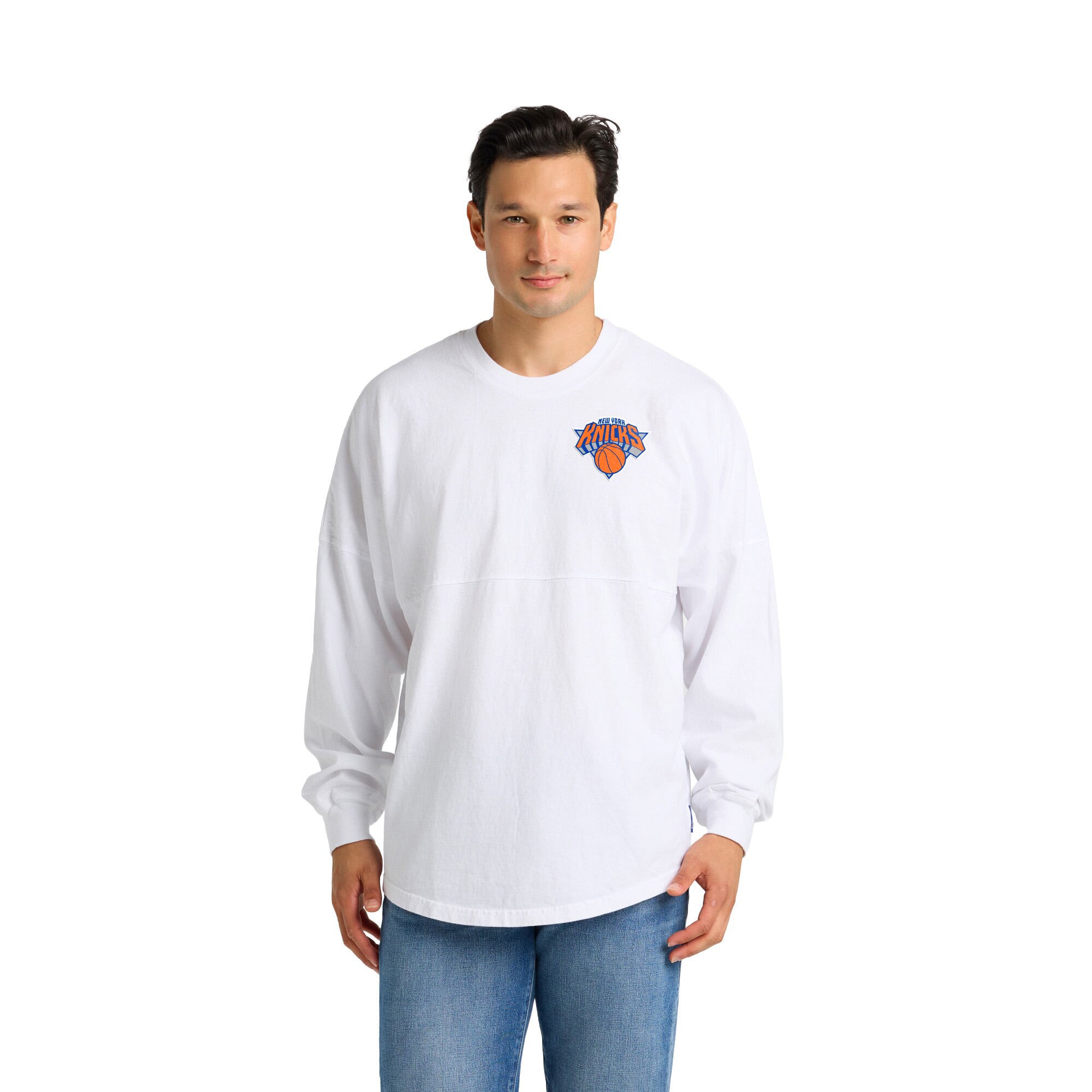 Unisex Fanatics White New York Knicks Spirit Jersey Long Sleeve T-Shirt