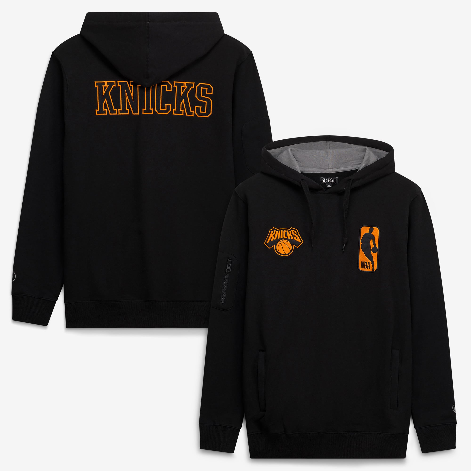 Unisex FISLL New York Knicks Logoman Shadow Collection Pullover Hoodie