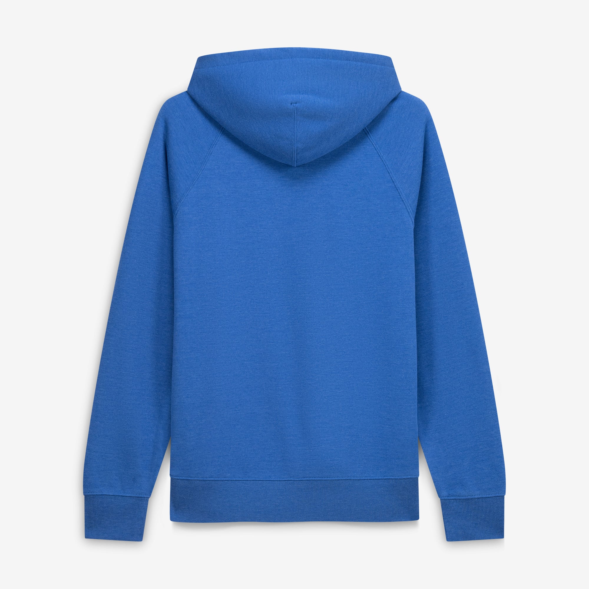 Sweat à capuche raglan unisexe bleu hommage aux New York Knicks, en mélange de trois matières.