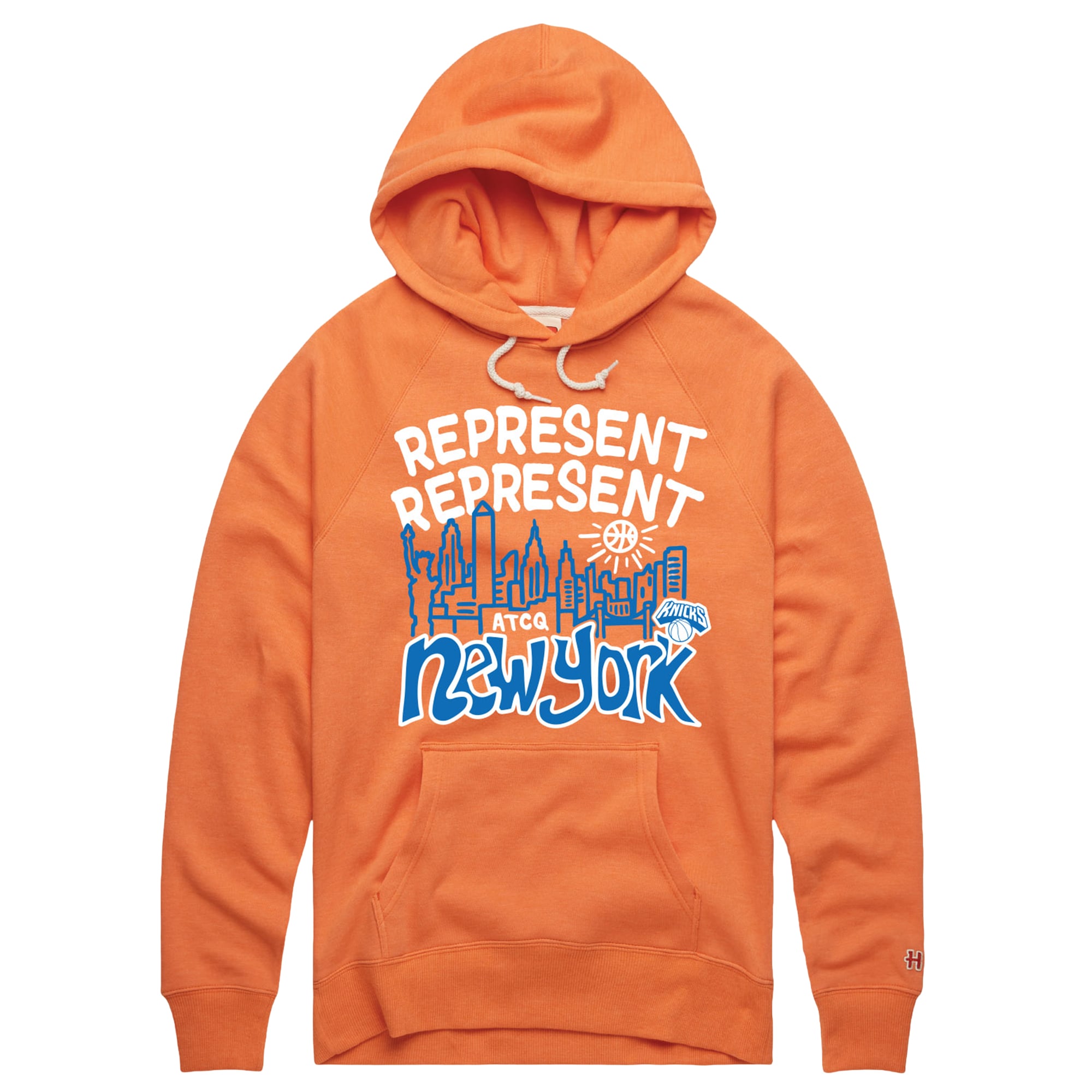 Sweat A capuche unisexe Homage x Tribe Called Quest Orange New York Knicks Represent Tri-Blend