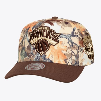 New York Knicks Mitchell & Ness Unisex Leaf Camo Pro Adjustable Hat - Camo
