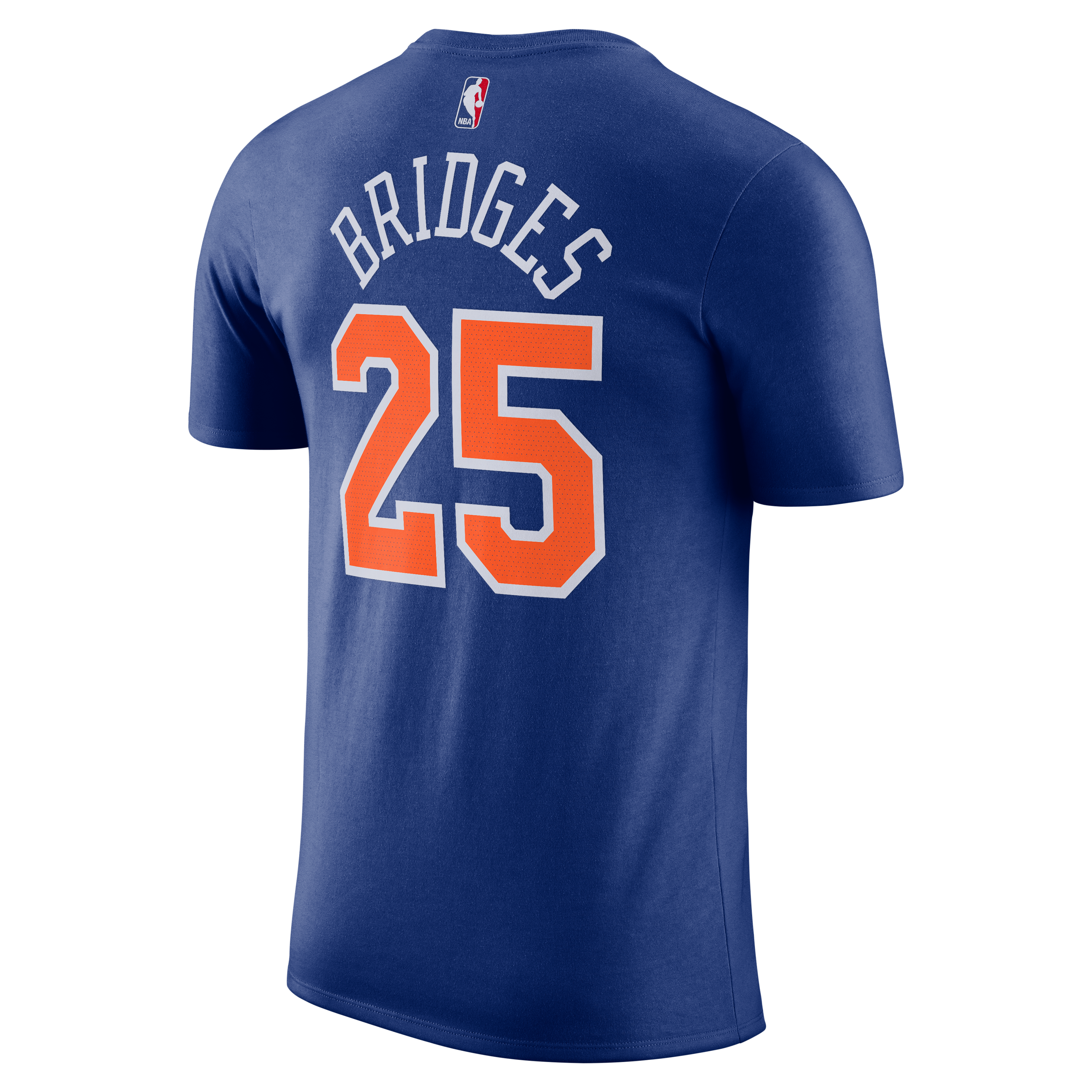 Unisex Nike Mikal Bridges Blue New York Knicks Name & Number T-Shirt - Icon Edition