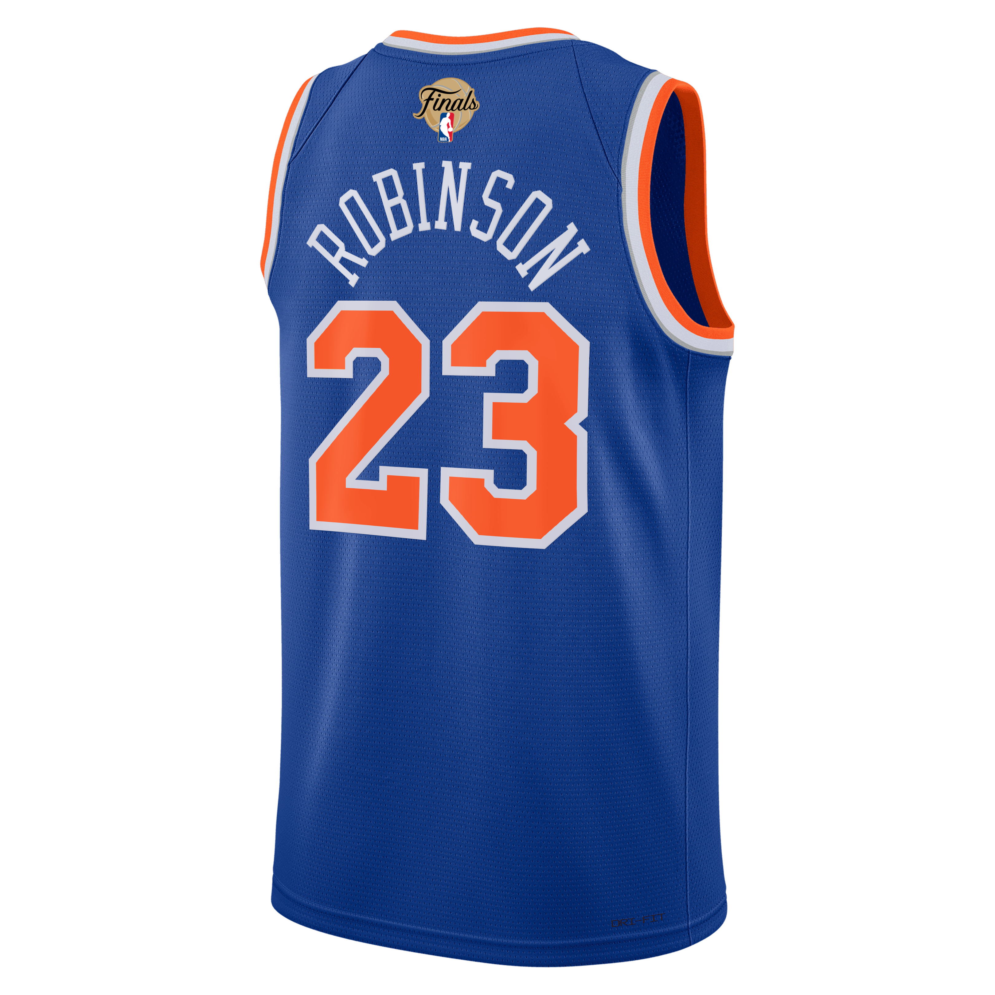 Unisex Nike Mitchell Robinson Blue New York Knicks 2026 NBA Finals Patch Swingman Jersey - Icon Edition