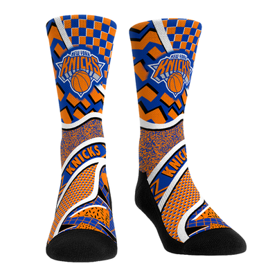  New York Knicks Rock Em Unisex Ball Pattern Crew Socks - Orange