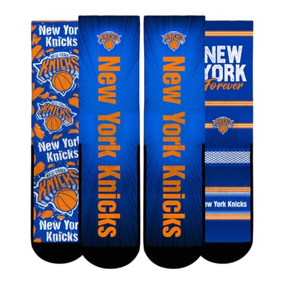  New York Knicks Rock Em Unisex Fan Favorites Three-Pack Crew Socks Set - Orange
