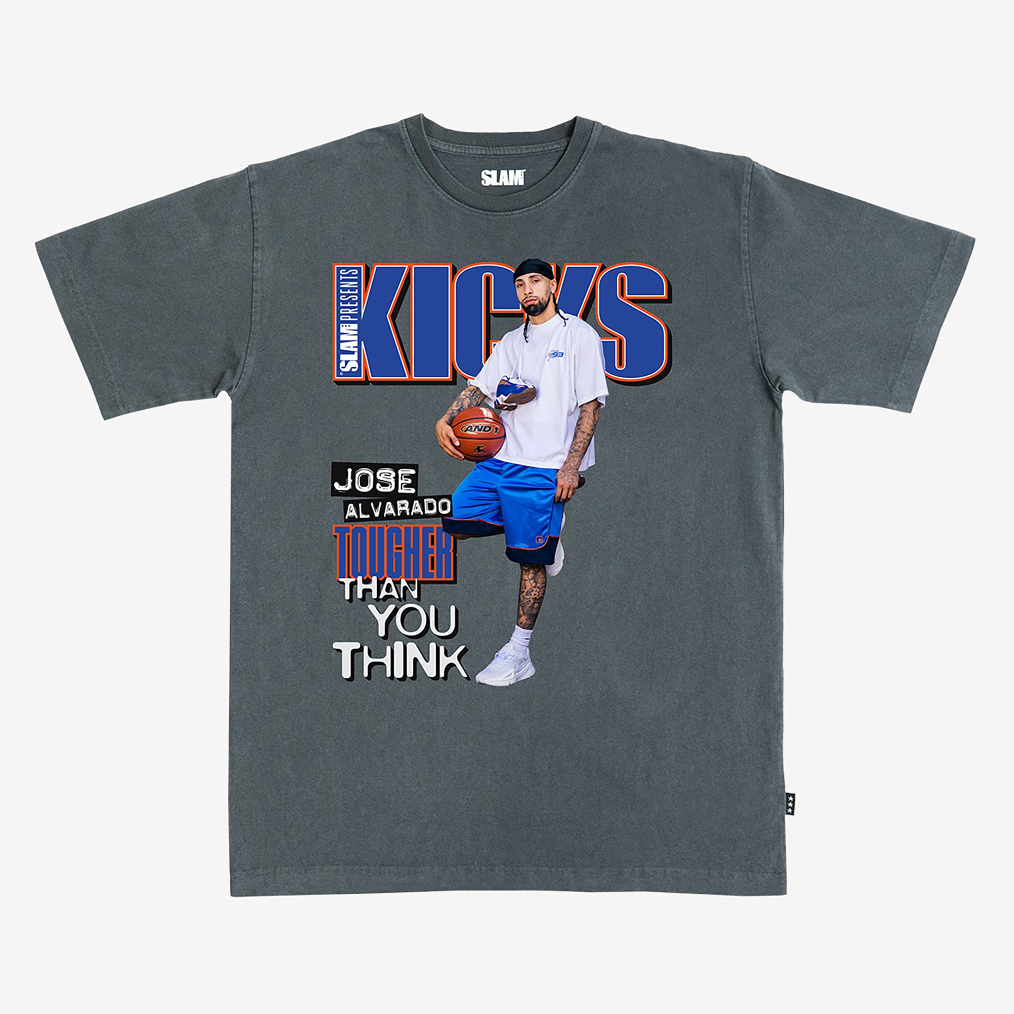 Unisex Slam Jose Alvarado Charcoal New York Knicks Cover T-Shirt