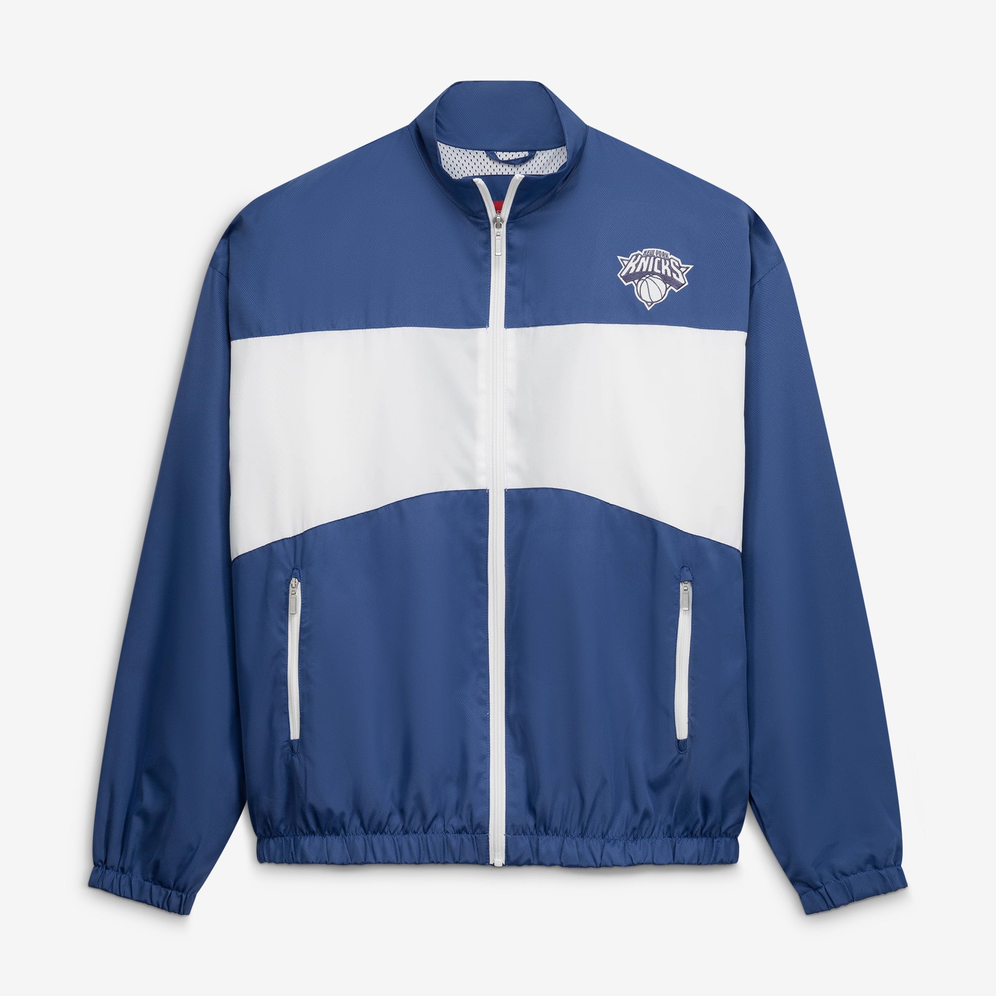 Veste unisexe Sportiqe bleue New York Knicks Athletic Club Collection Senna Premium légère à fermeture éclair intégrale
