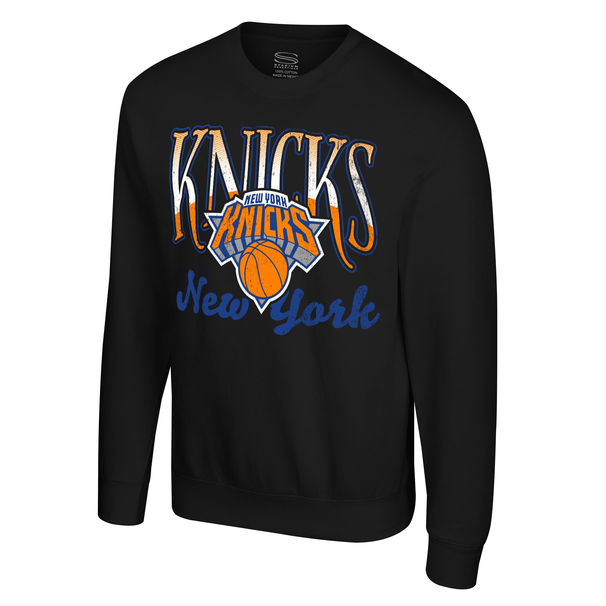Sweat-shirt unisexe Stadium Essentials noir New York Knicks Sky High en polaire