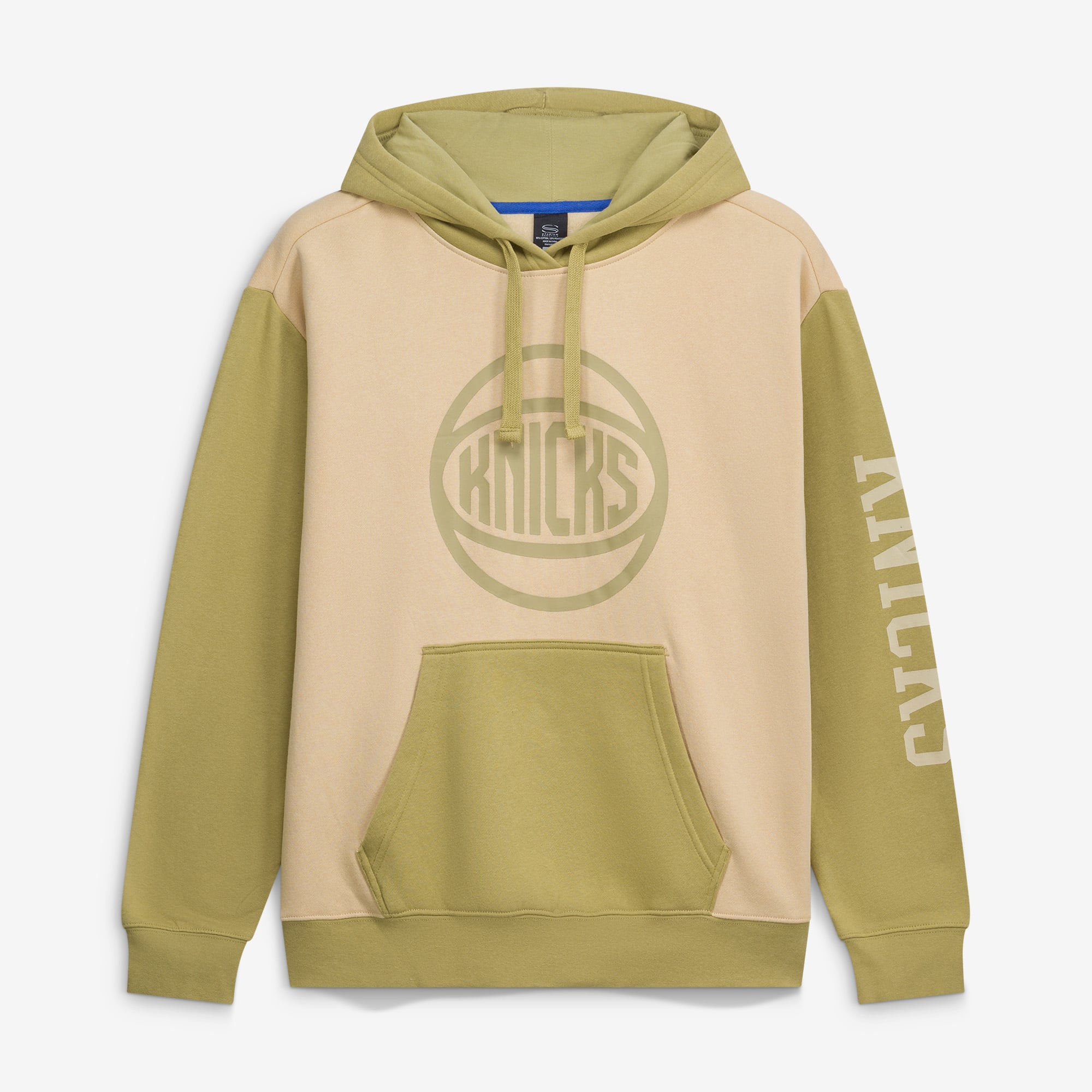 Unisex Stadium Essentials Khaki New York Knicks Rafters Burst Hoodie