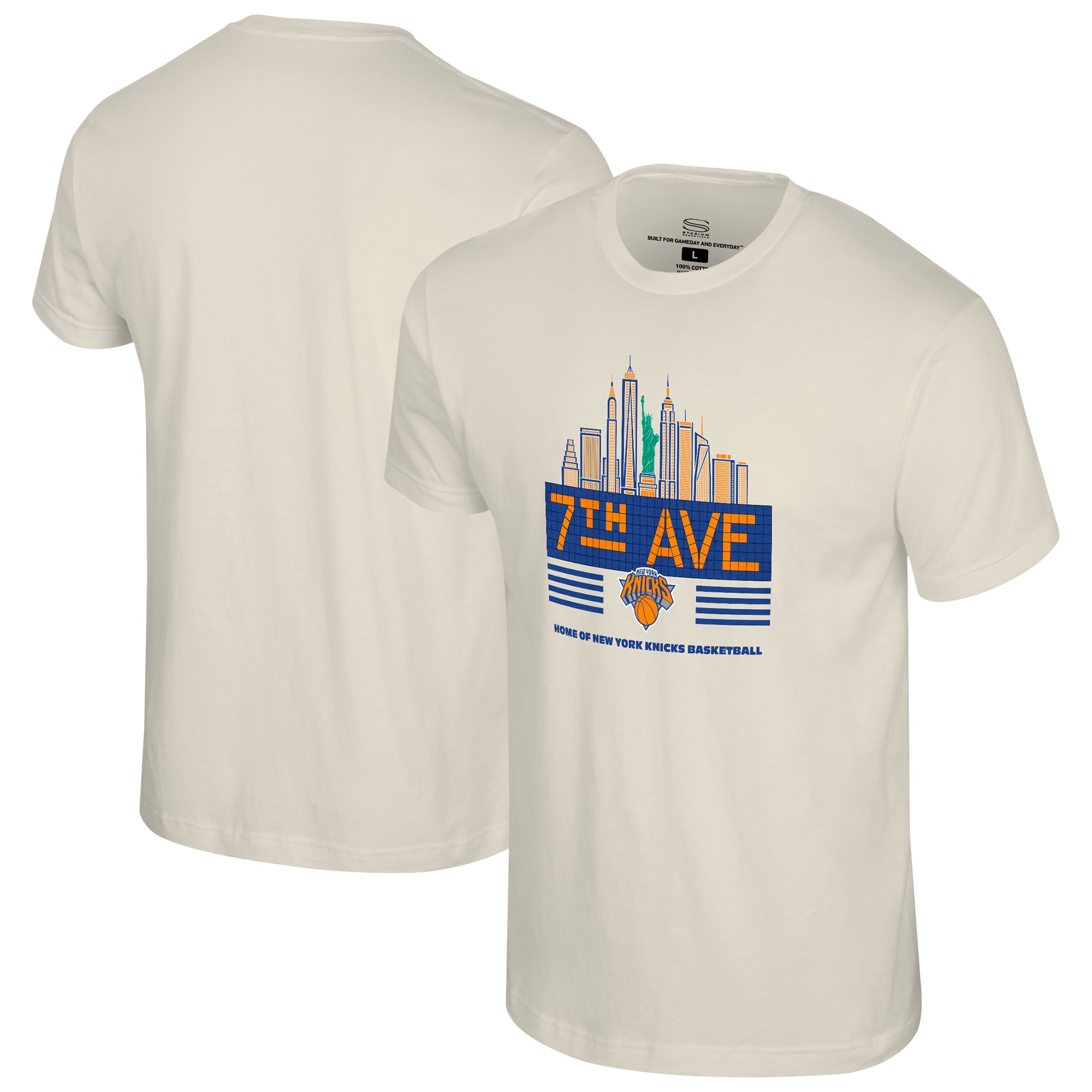 T-shirt unisexe Stadium Essentials Natural New York Knicks 7th Avenue Subway