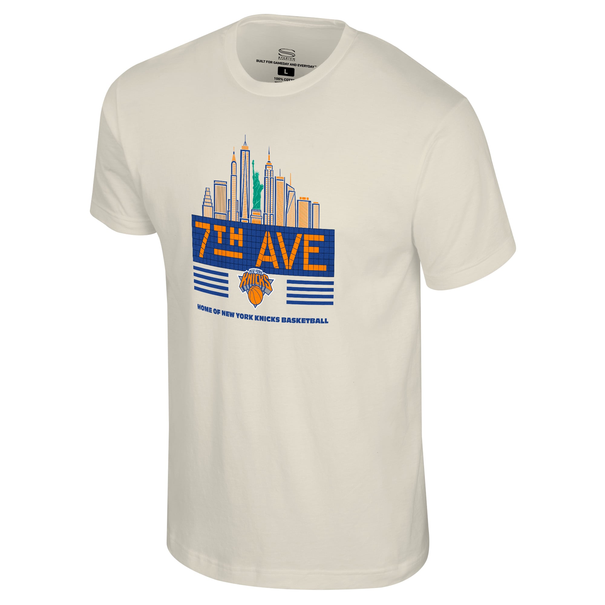 T-shirt unisexe Stadium Essentials Natural New York Knicks 7th Avenue Subway