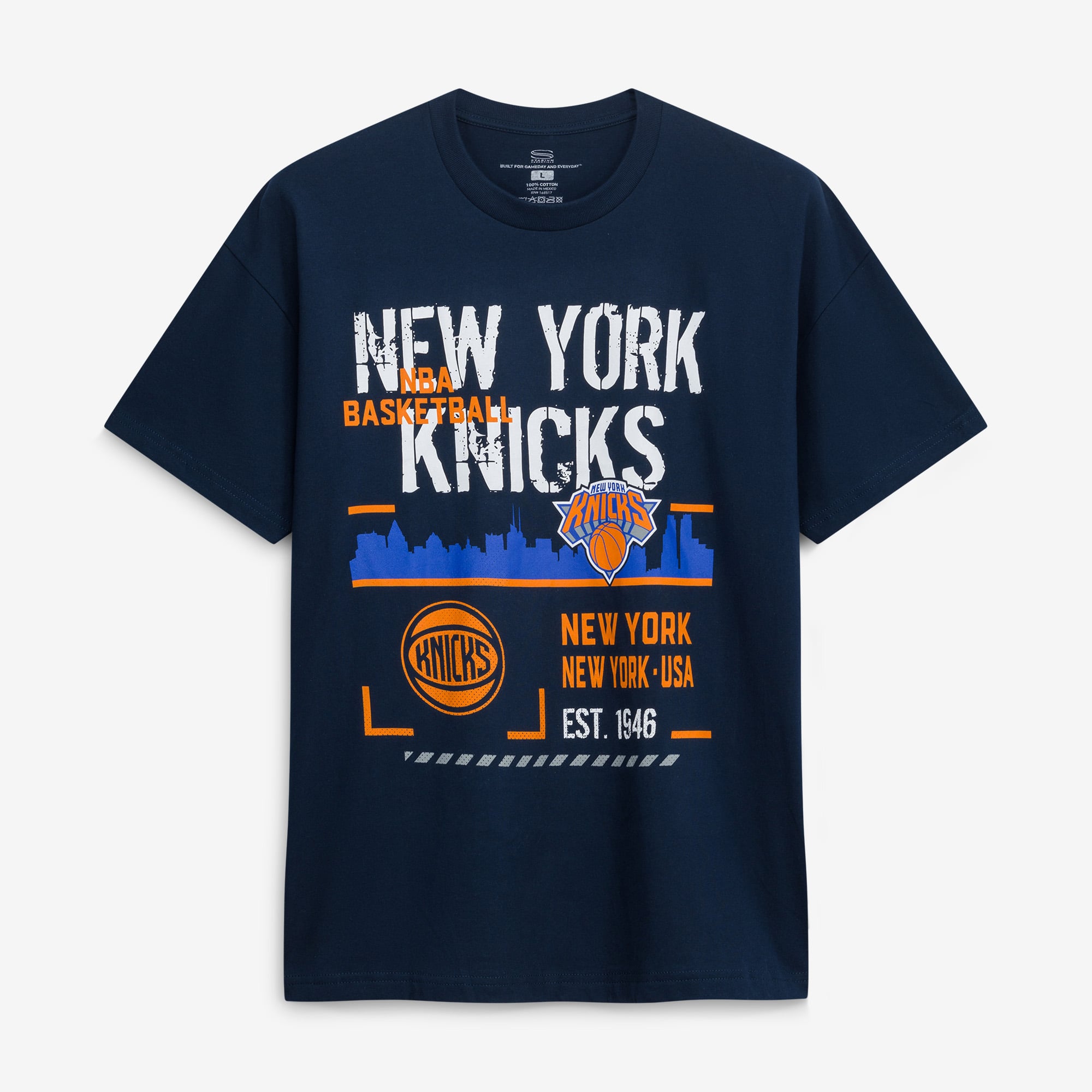 Unisex Stadium Essentials Navy New York Knicks Hideout Boxy T-Shirt