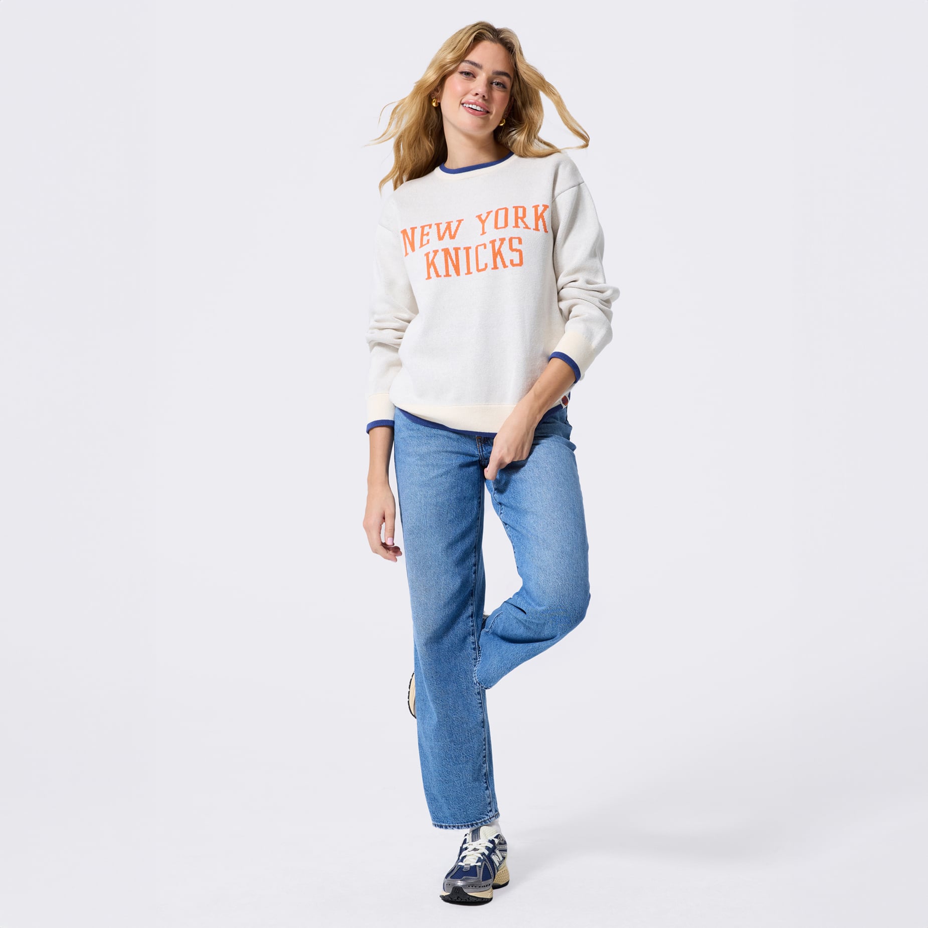 Sweat-shirt unisexe Terez Cream New York Knicks Legend