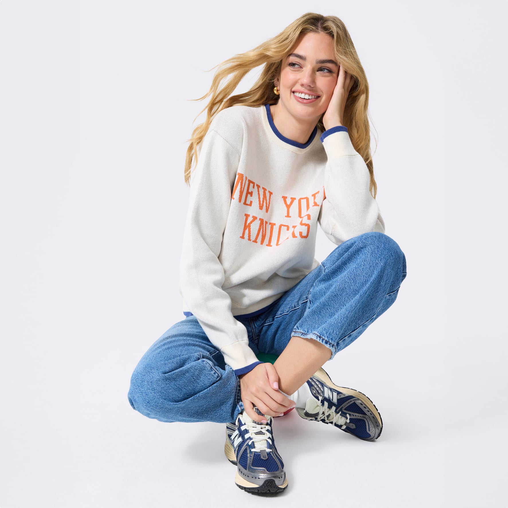 Sweat-shirt unisexe Terez Cream New York Knicks Legend