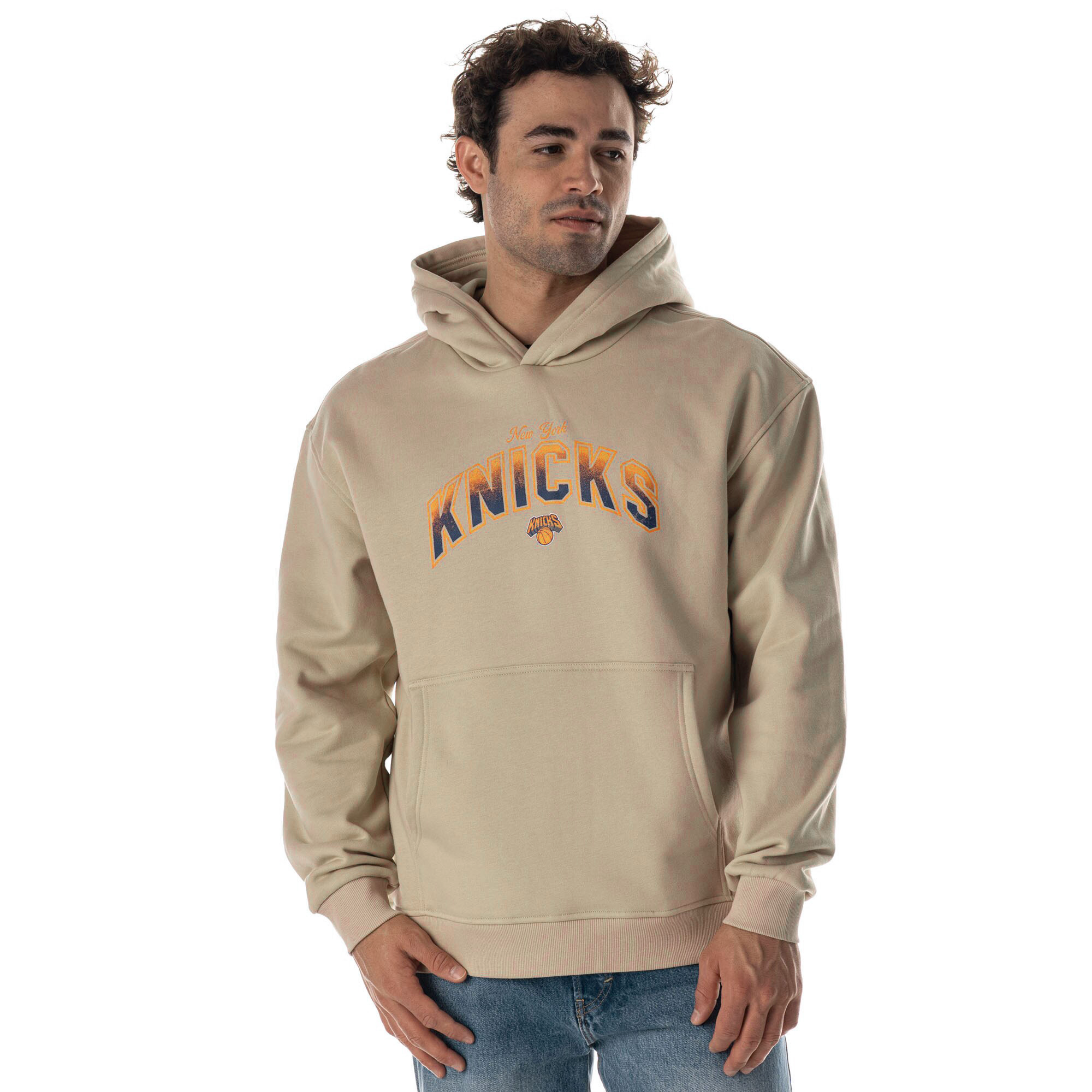 Sweat à capuche unisexe The Wild Collective Tan New York Knicks Mantra Premium