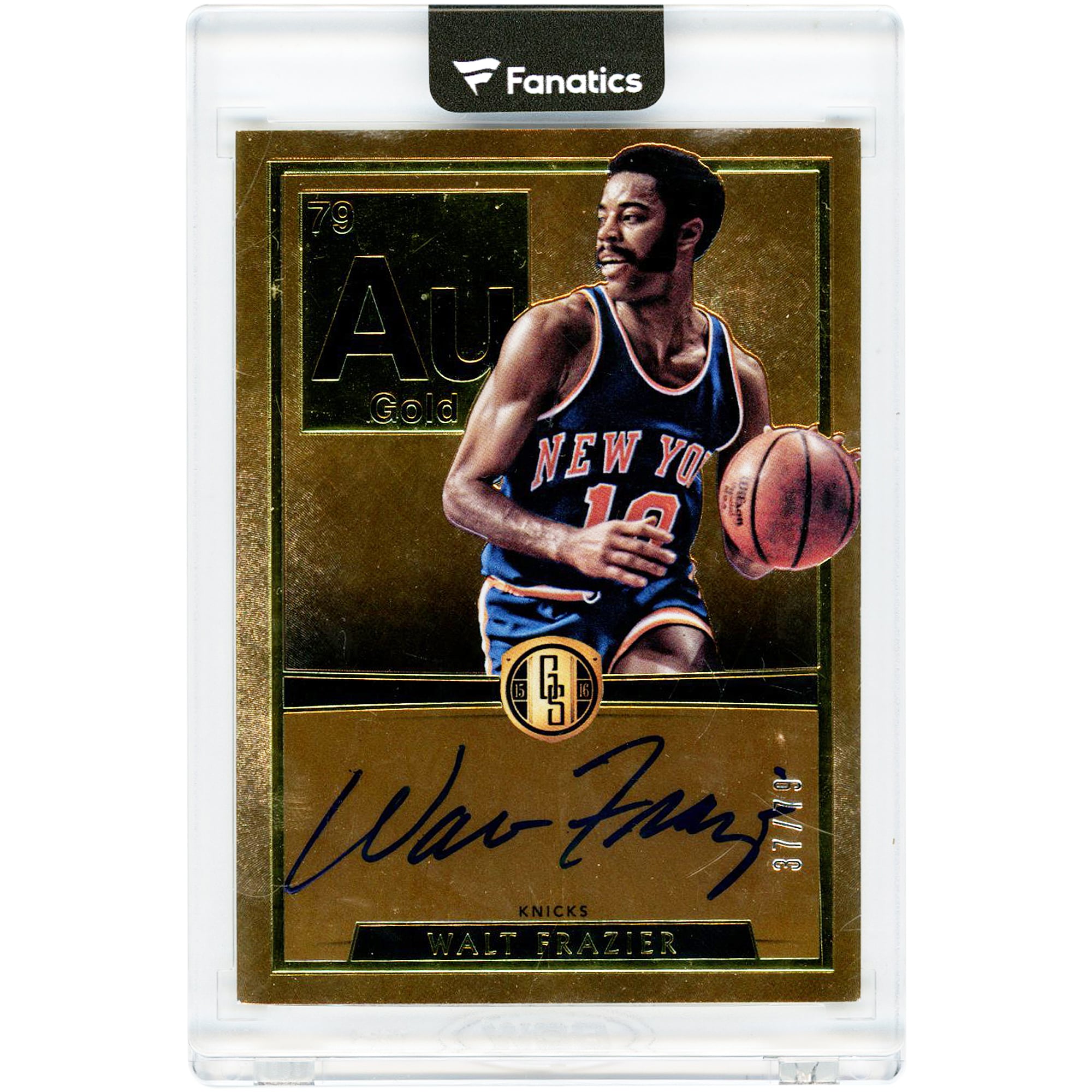 Carte autographiée de Walt Frazier (New York Knicks) 2015-16 Panini Gold Standard Au #AU-WF #37/79