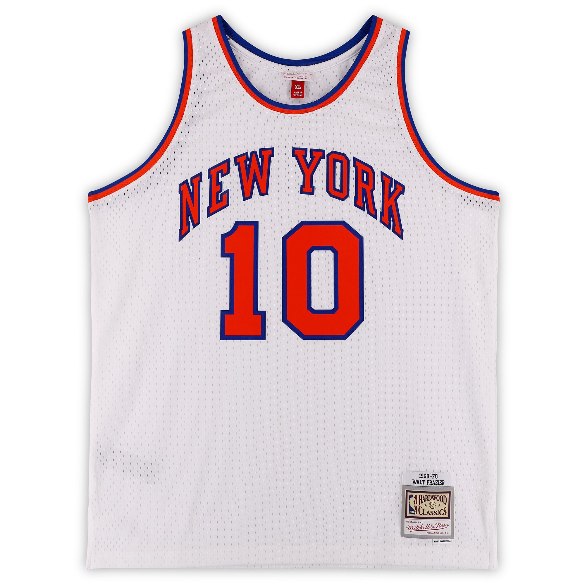 Walt Frazier New York Knicks Autographed White Mitchell & Ness 1969 Swingman Jersey