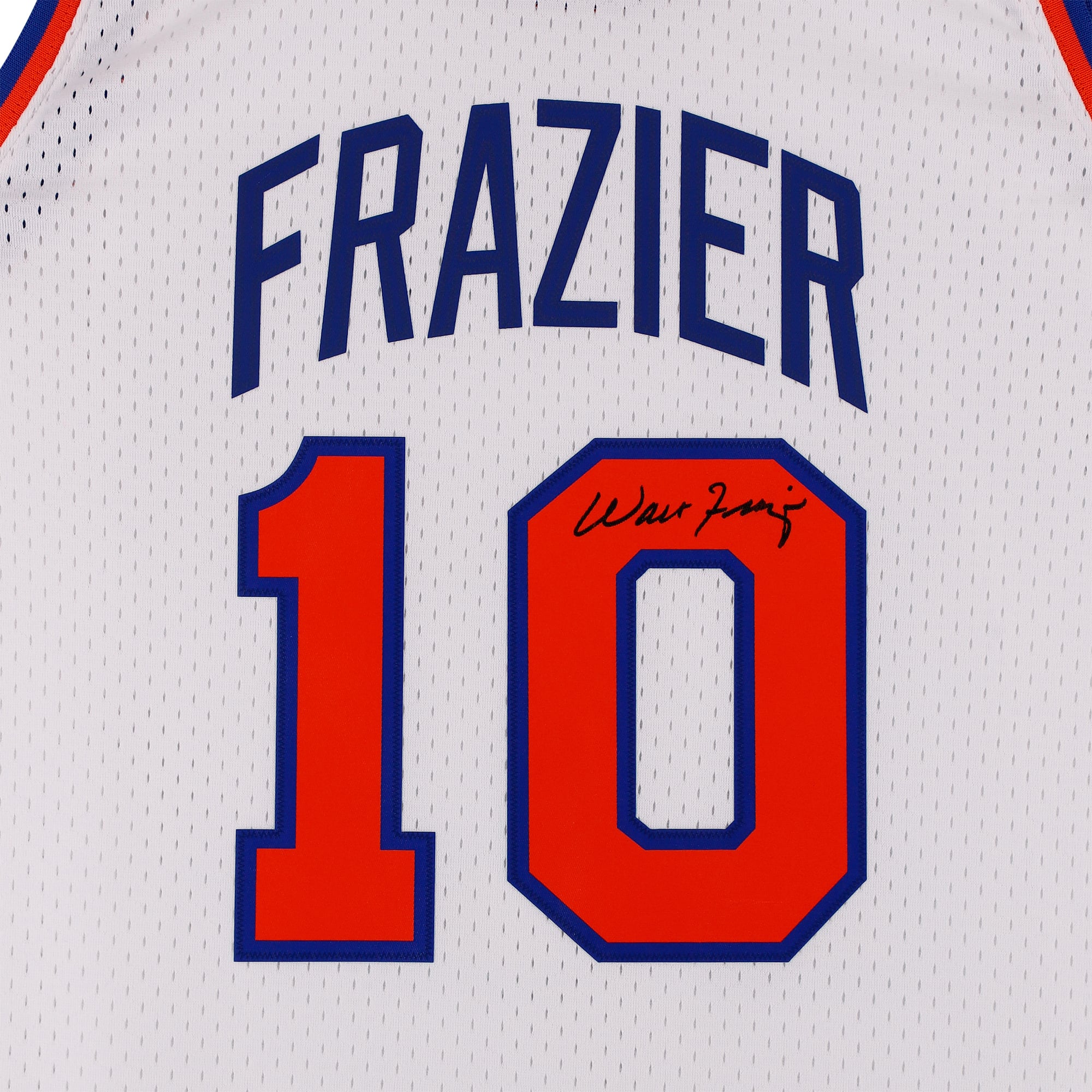 Walt Frazier New York Knicks Autographed White Mitchell & Ness 1969 Swingman Jersey