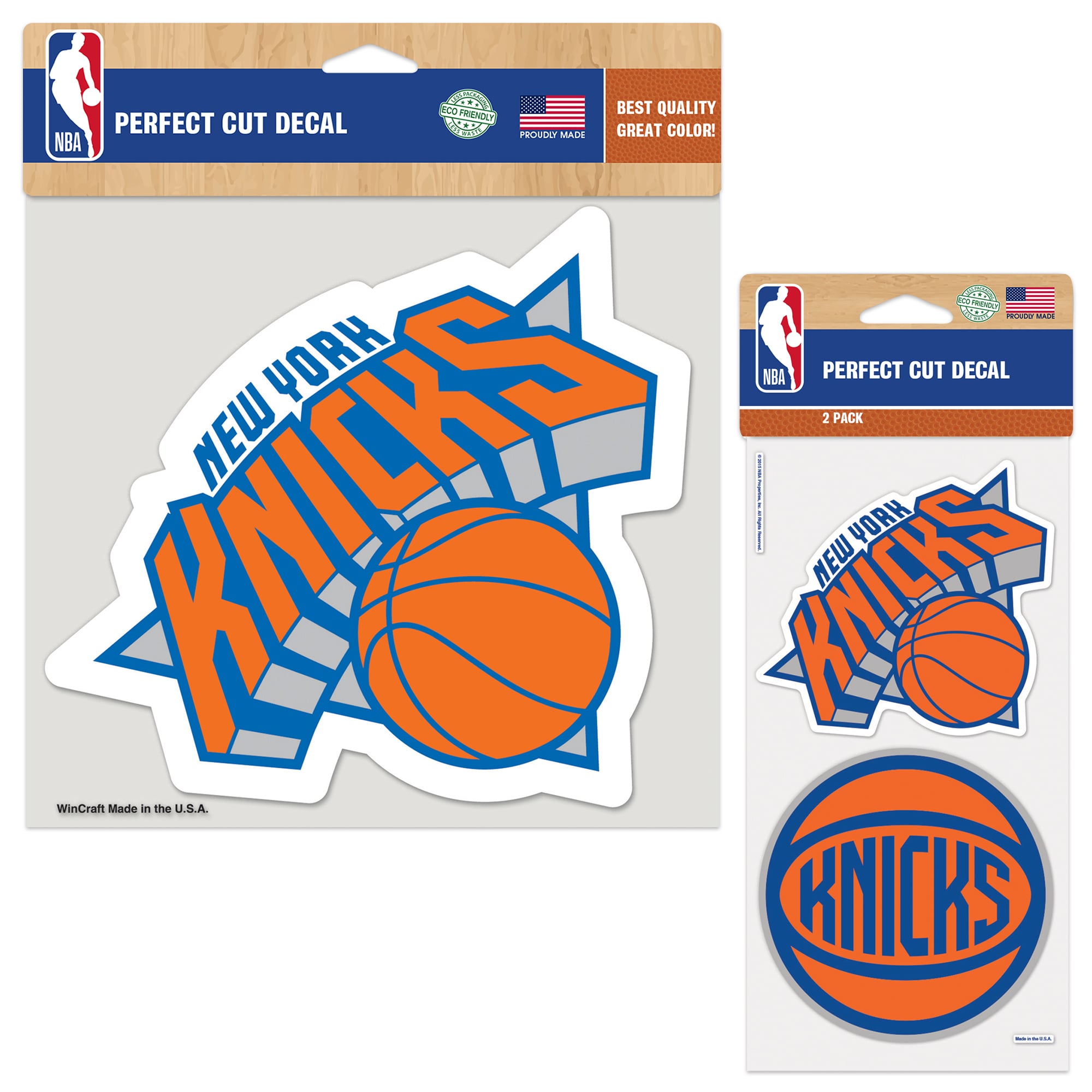 Lot de trois autocollants WinCraft New York Knicks Perfect Cut