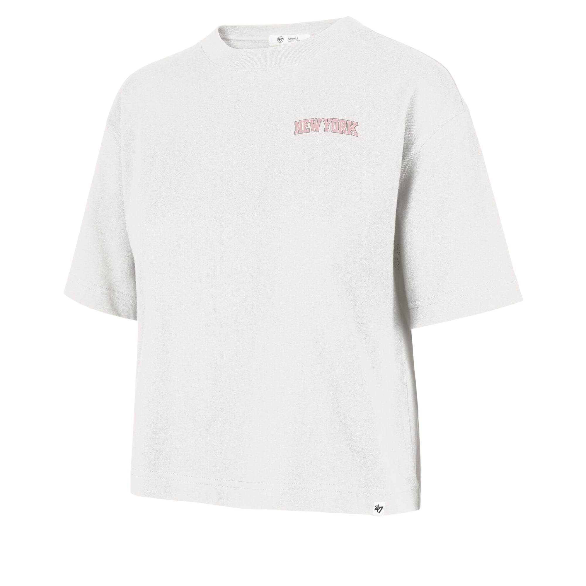 Women's '47 Cream New York Knicks Love Letter Reed City T-Shirt