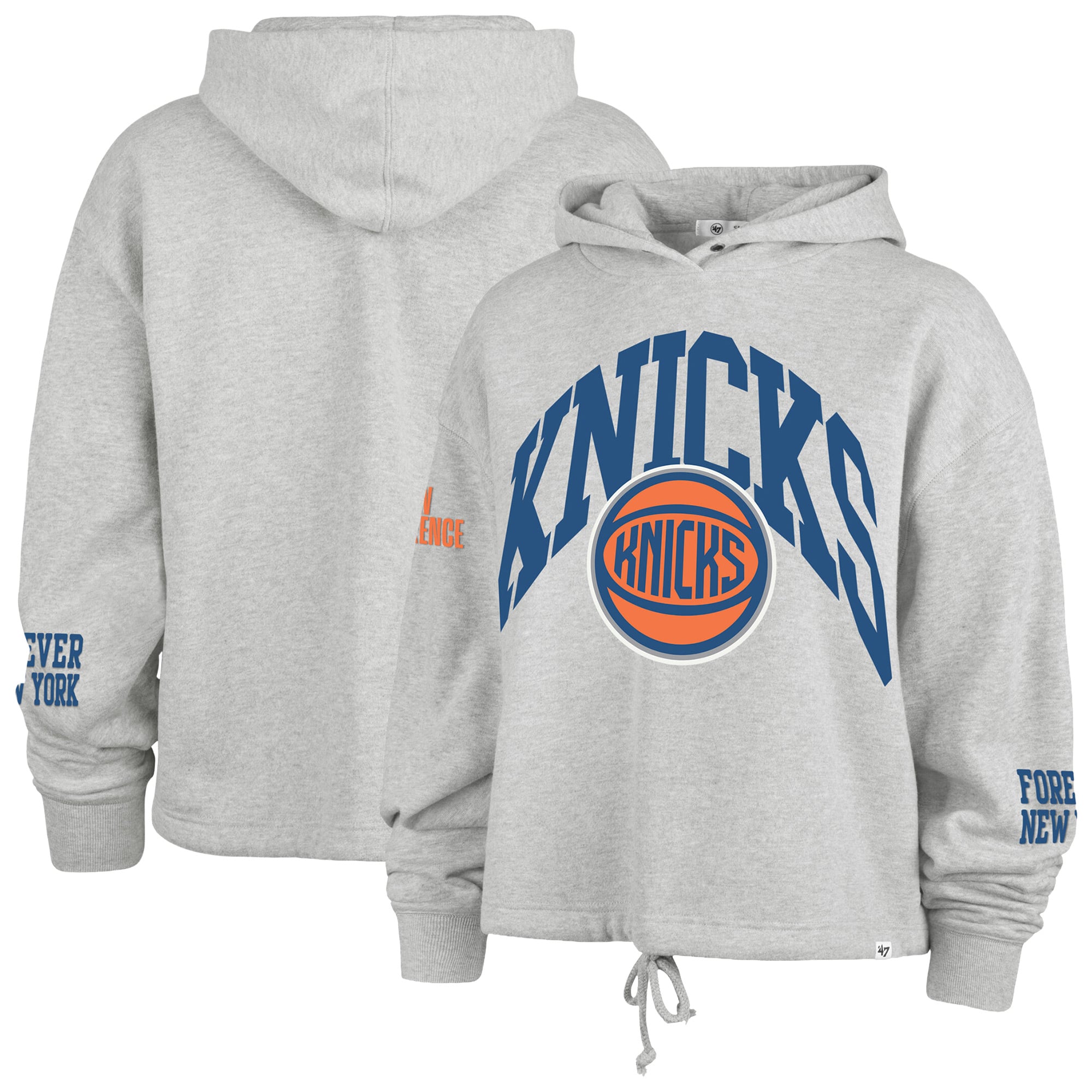 Women's '47  Gray New York Knicks High Hopes Venice Hoodie