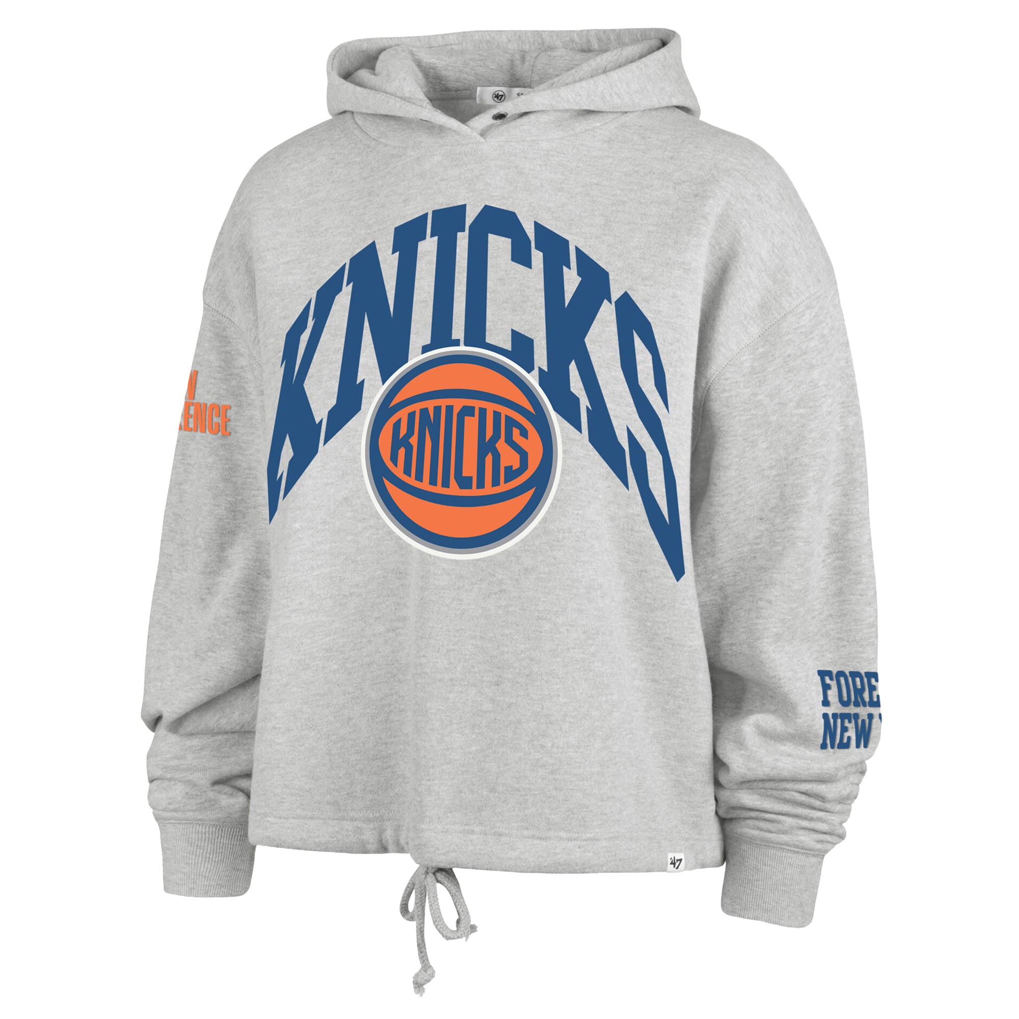 Women's '47  Gray New York Knicks High Hopes Venice Hoodie