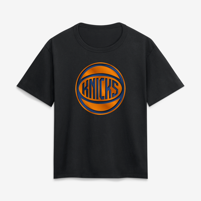 New York Knicks Women's Metallic Mascot T-Shirt - Black