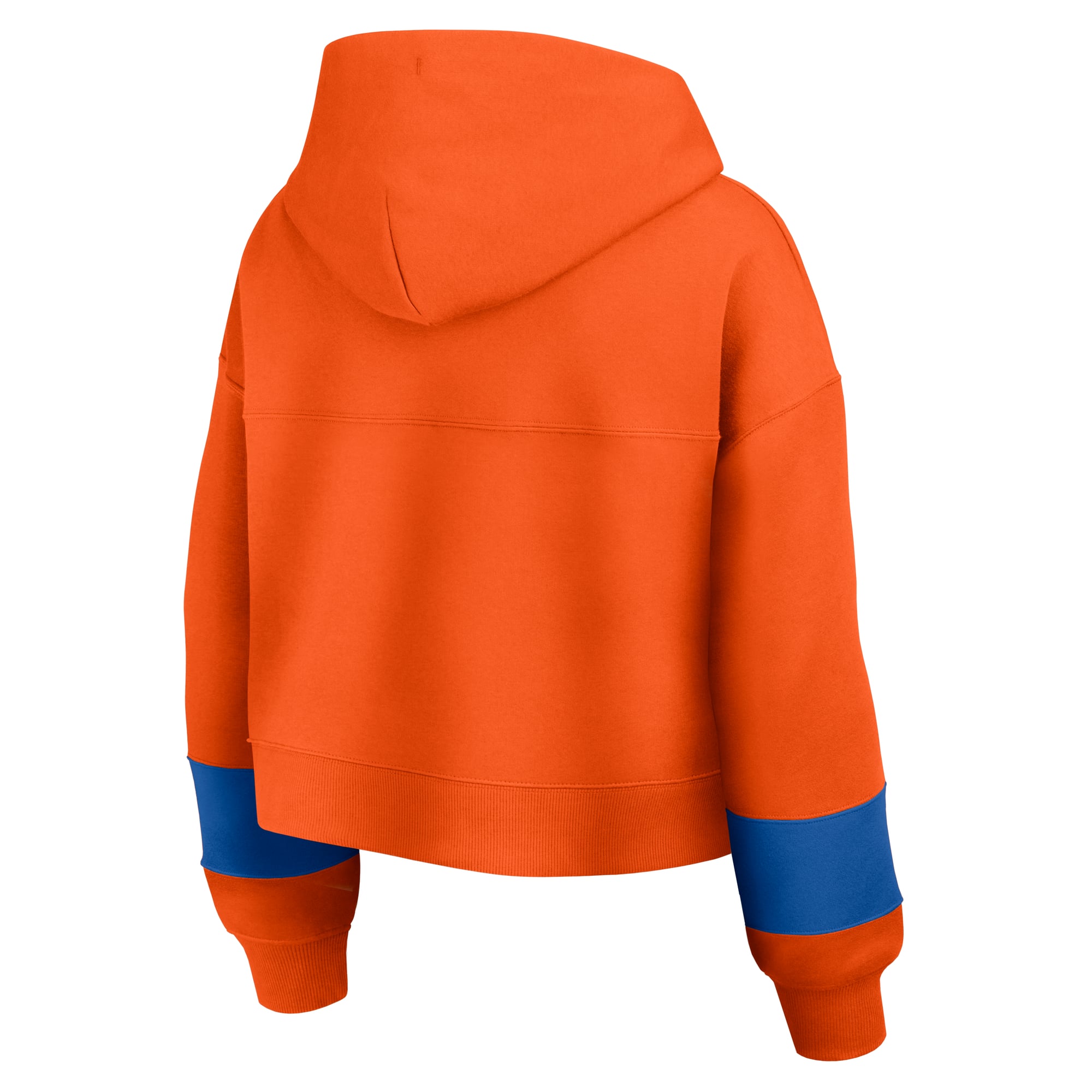 Sweat à capuche court en polaire orange Beat Records New York Knicks pour femme (Fanatics)