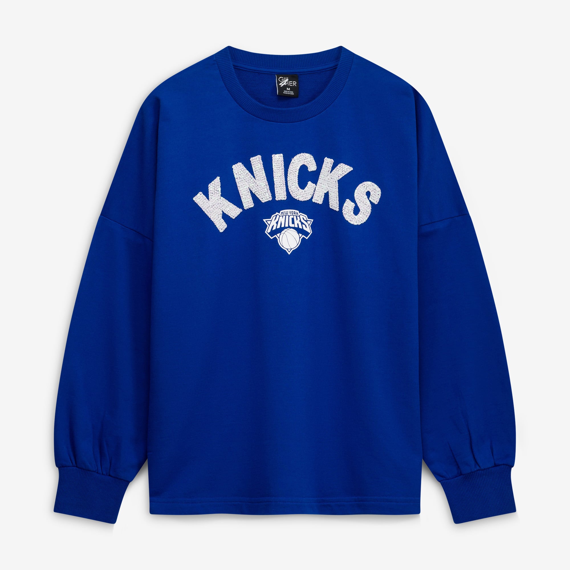 Sweat-shirt de sport bleu New York Knicks G-III 4Her Carl Banks pour femme