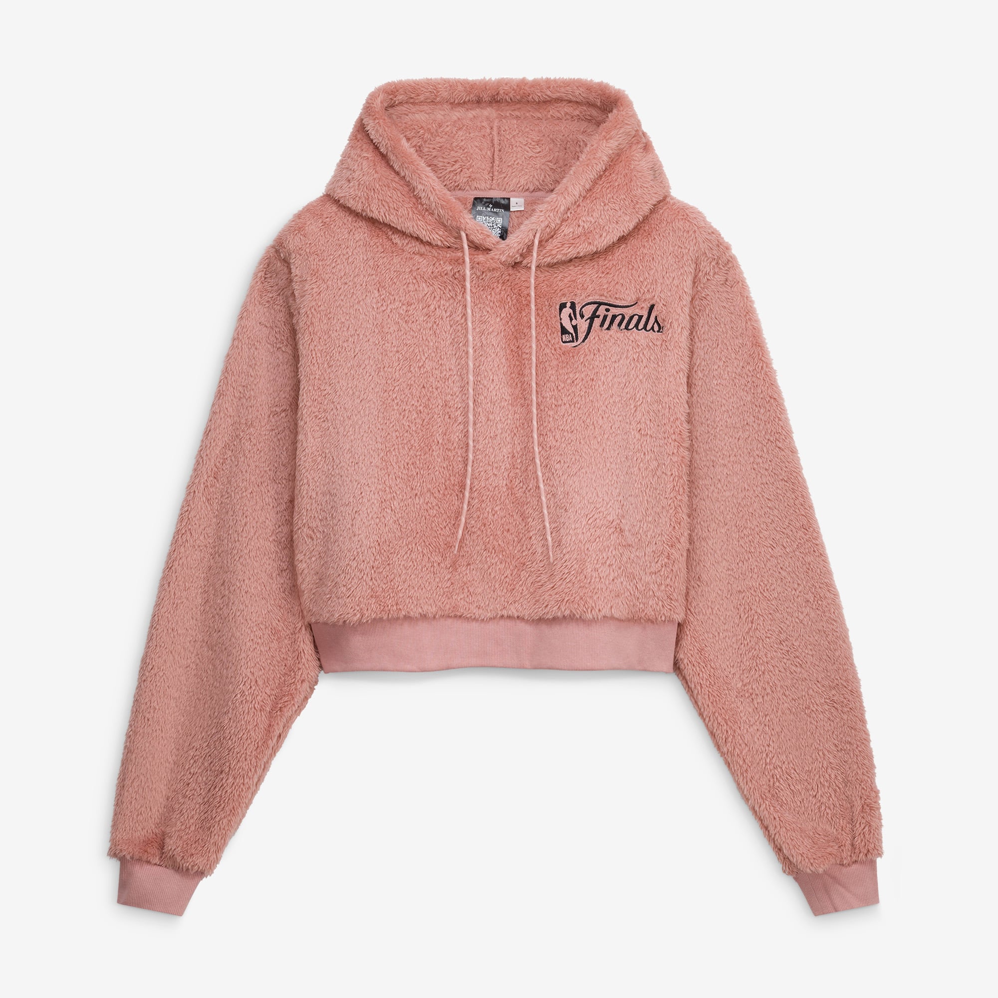 Sweat à capuche court rose New York Knicks pour femmes, sous licence Jill Martin LLC