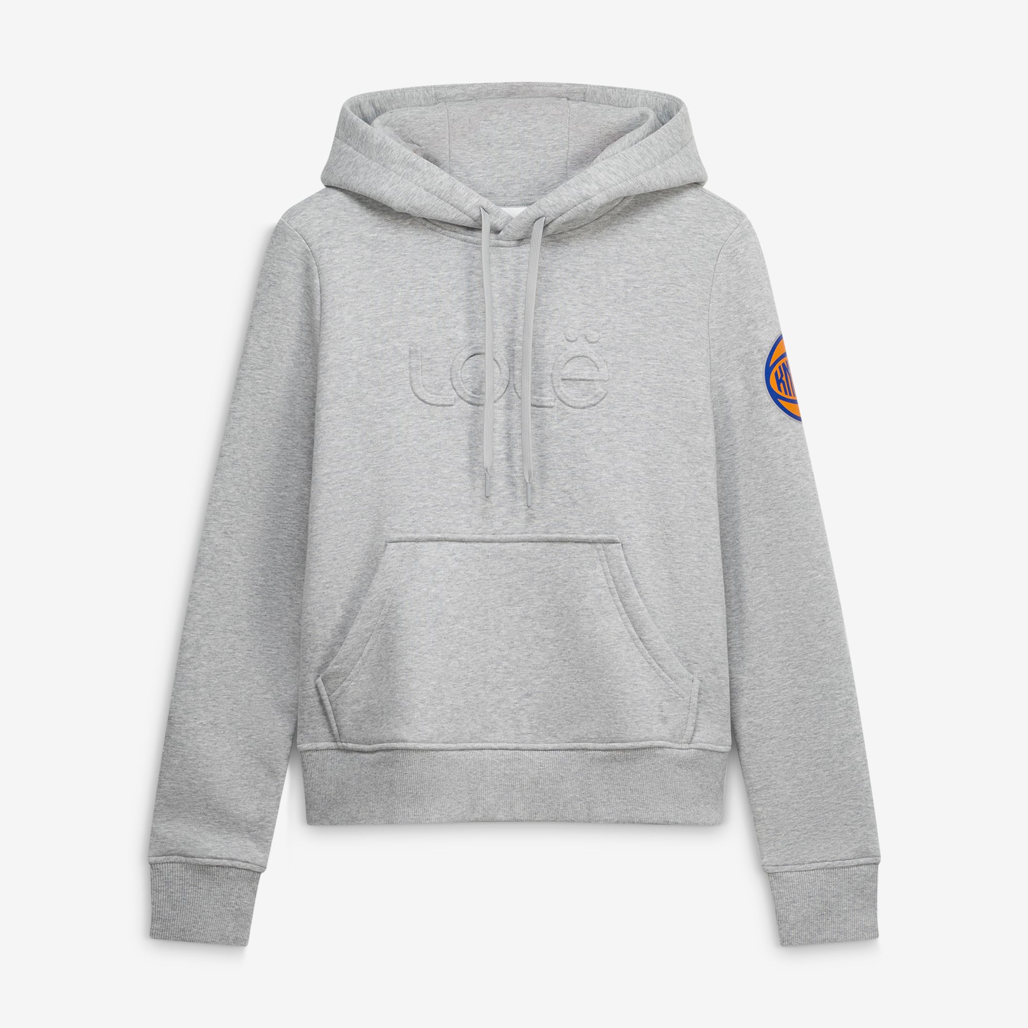 Sweat à capuche Lolë gris pour femme, motif New York Knicks, Icon