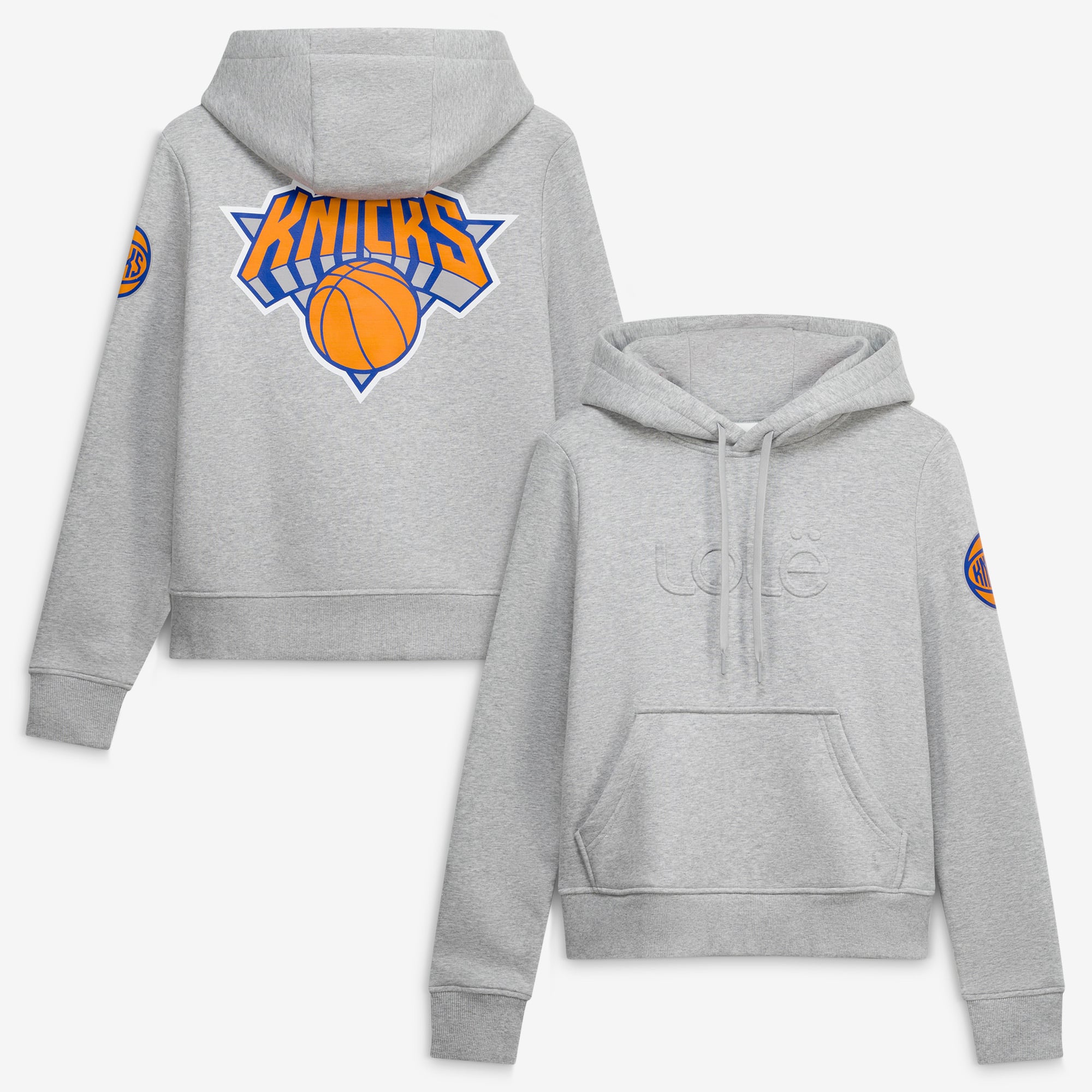 Women's Lolë  Gray New York Knicks Icon Pullover Hoodie