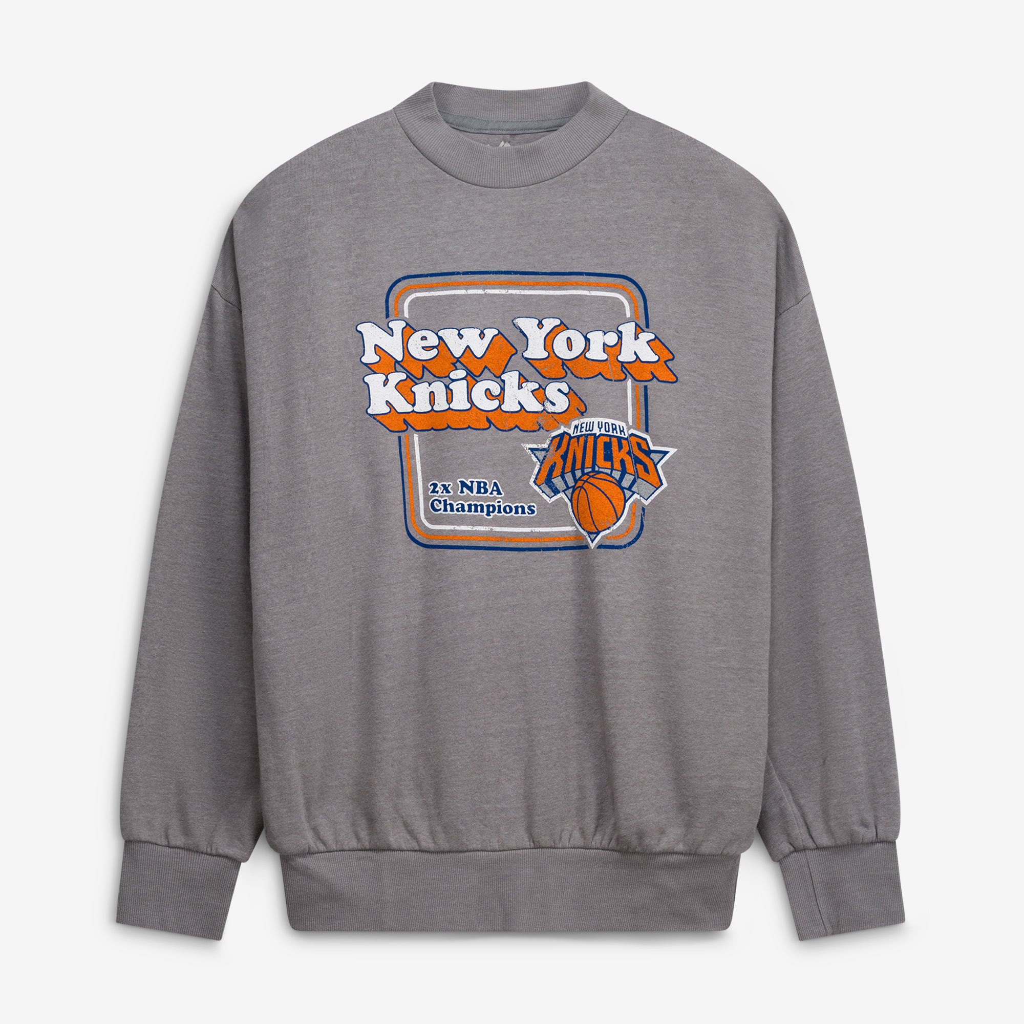 Sweat-shirt classique tri-blend gris Majestic Threads pour femme des New York Knicks
