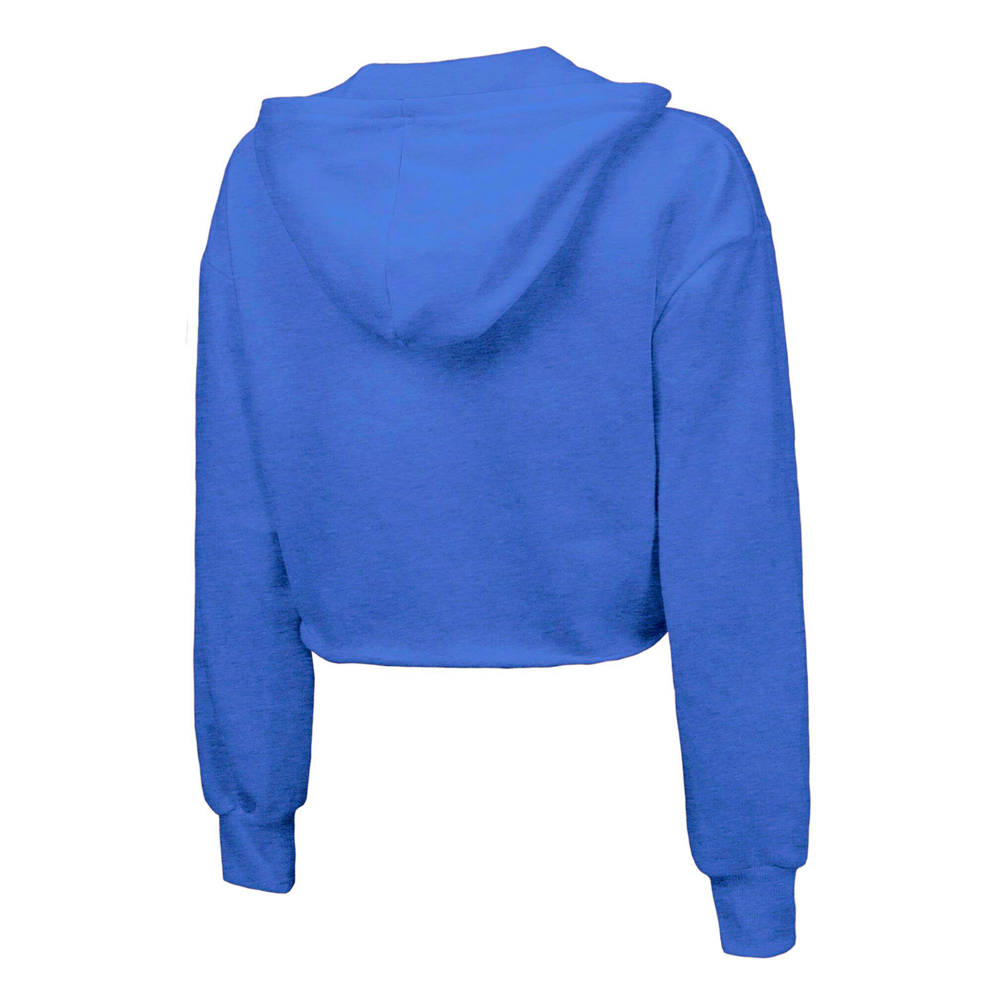 Sweat à capuche court en mélange de coton Majestic Threads Royal New York Knicks pour femme