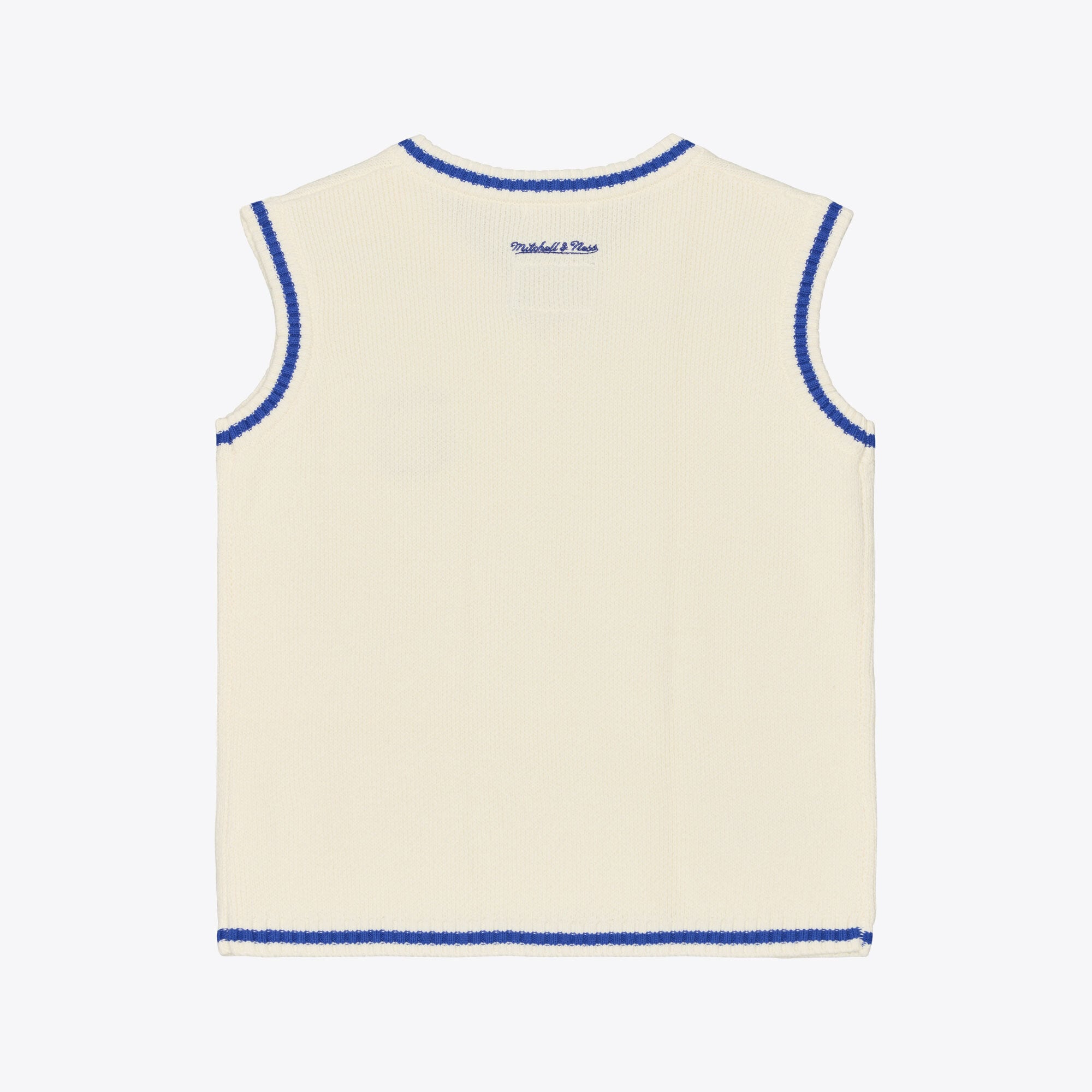 Women's Mitchell & Ness Cream New York Knicks Retro Roots Sweater Vest
