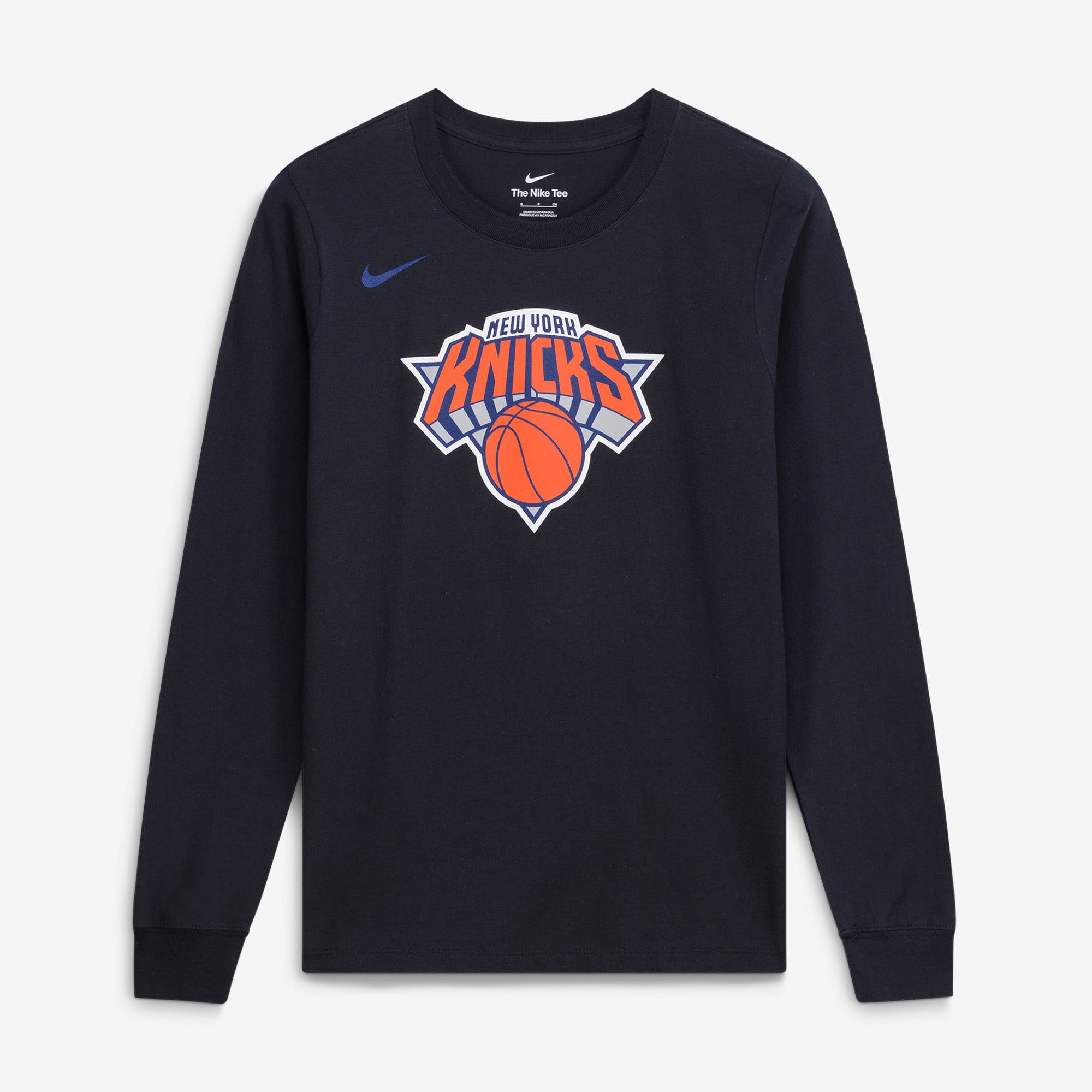 Women's Nike Black New York Knicks Team Logo Long Sleeve T-Shirt