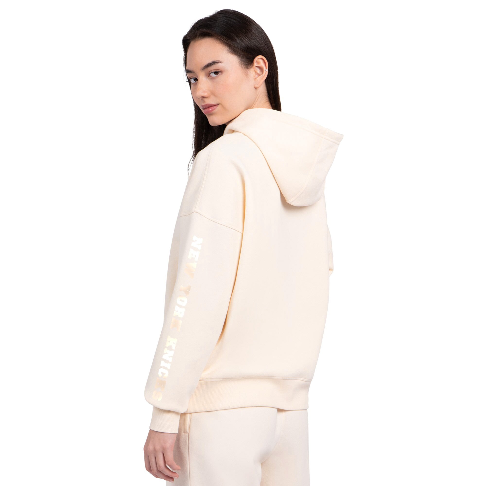 Sweat à capuche décontracté New York Knicks Pastel de Starter Cream pour femme