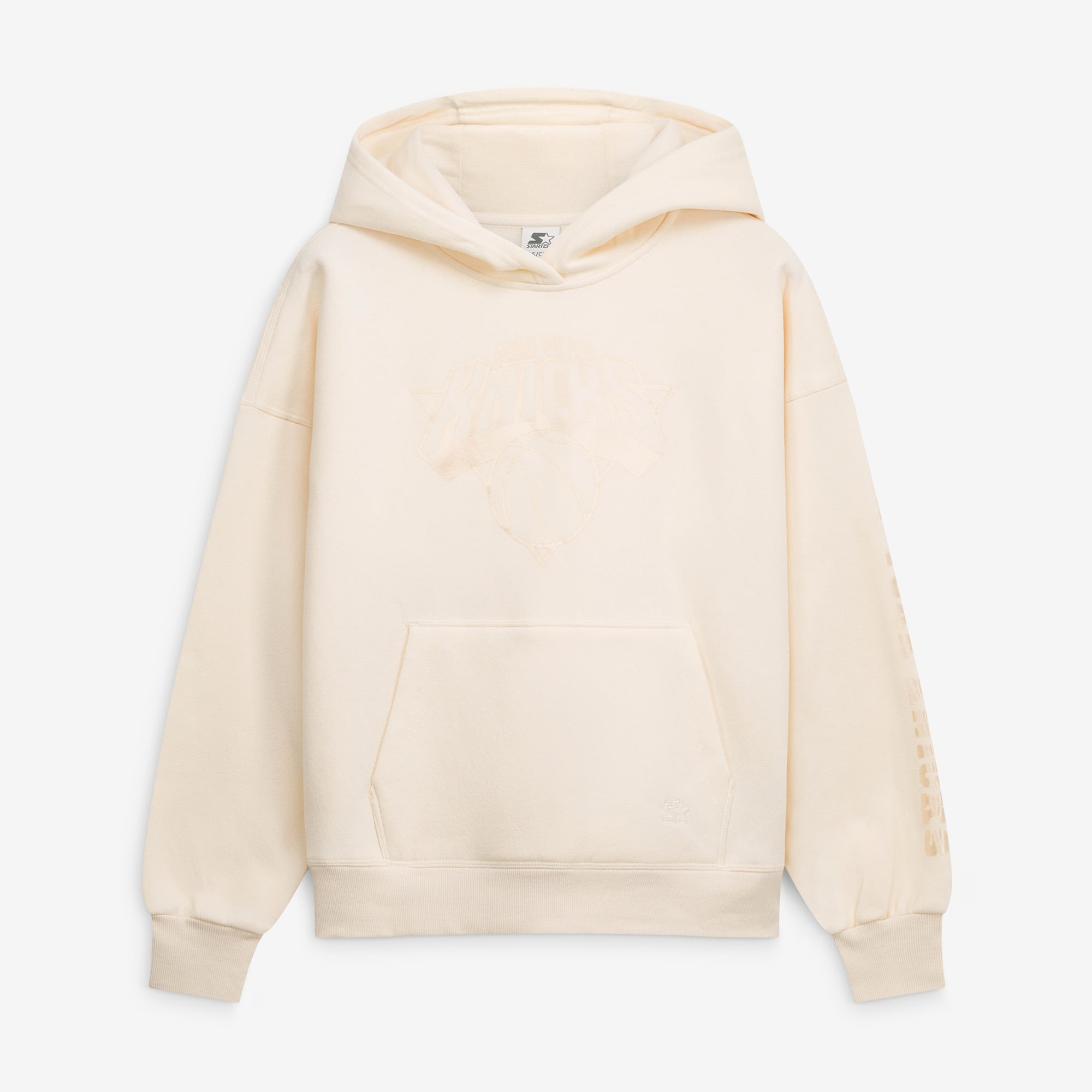 Sweat à capuche décontracté New York Knicks Pastel de Starter Cream pour femme