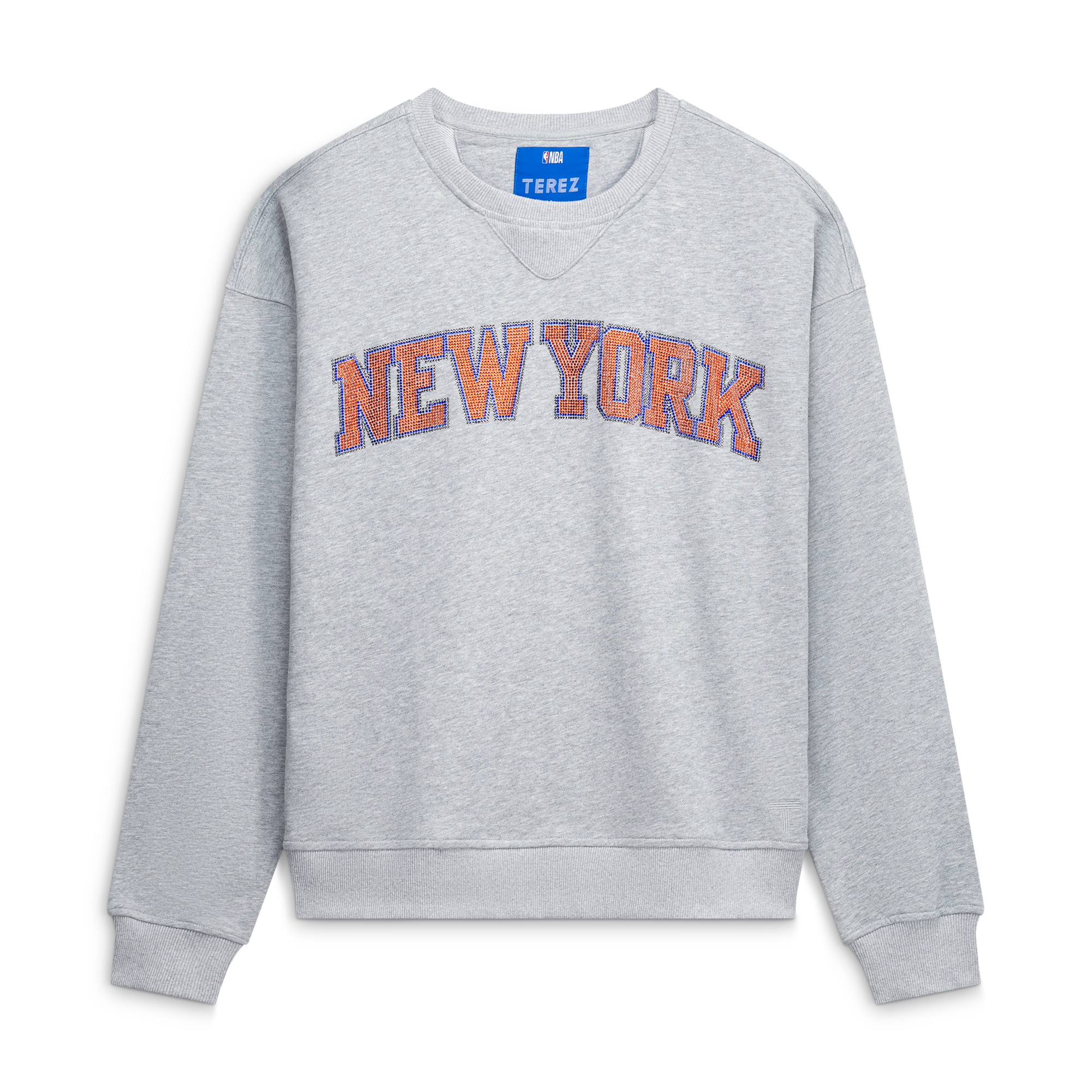 Sweat-shirt ras du cou Terez Gray New York Knicks Marquee pour femme