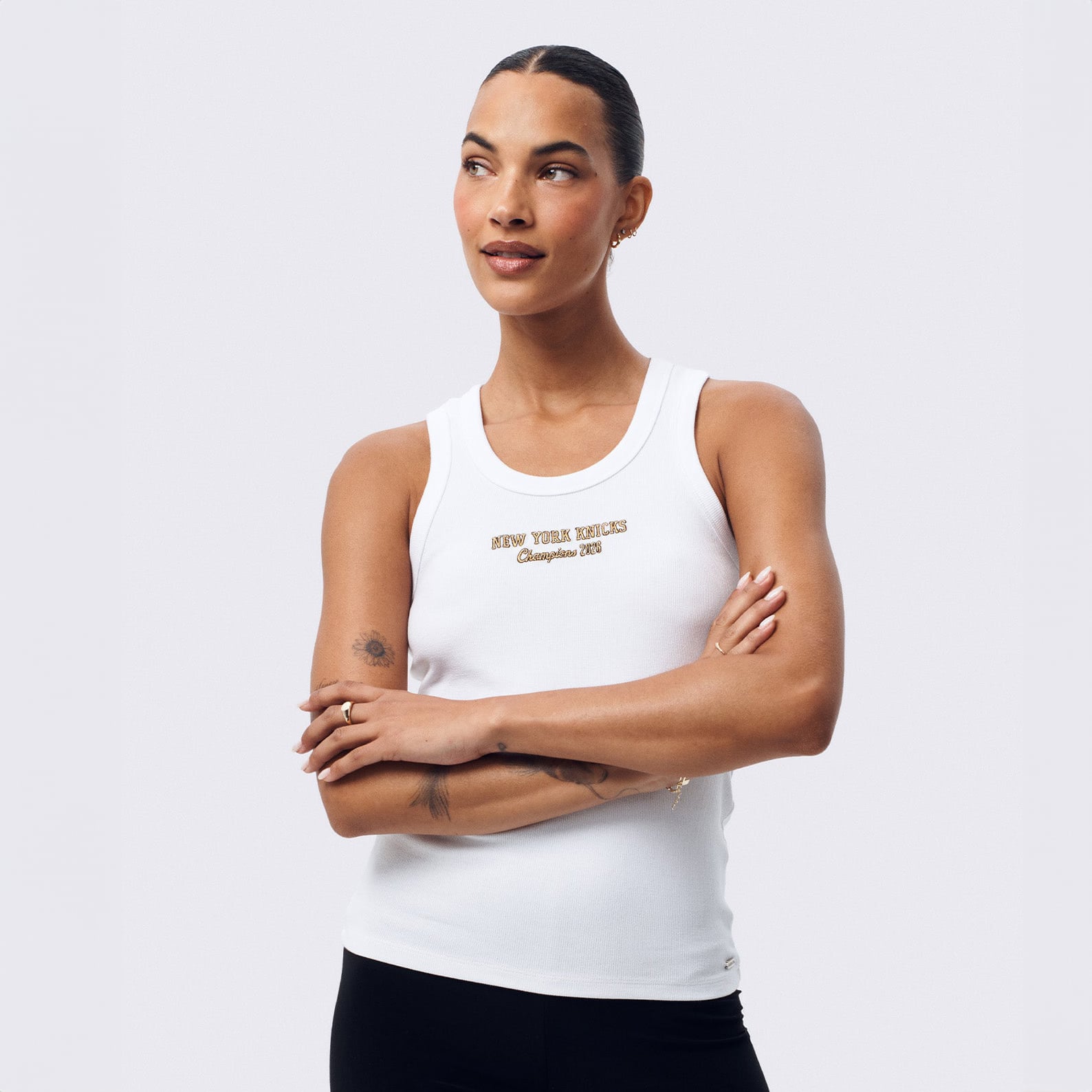 Débardeur Terez blanc pour femme, New York Knicks, champions NBA 2026