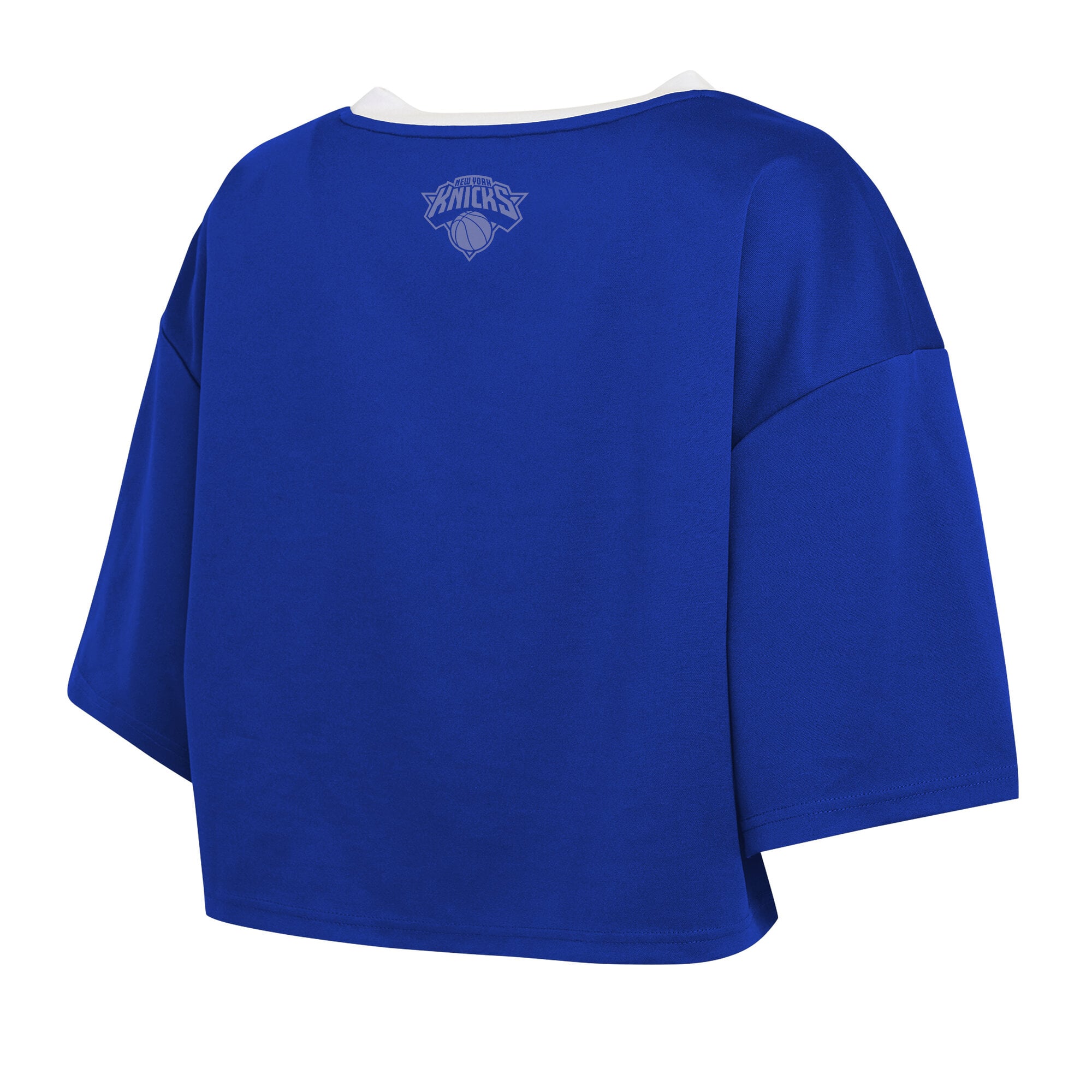 T-shirt court bleu New York Knicks pour femme de la marque WEAR by Erin Andrews