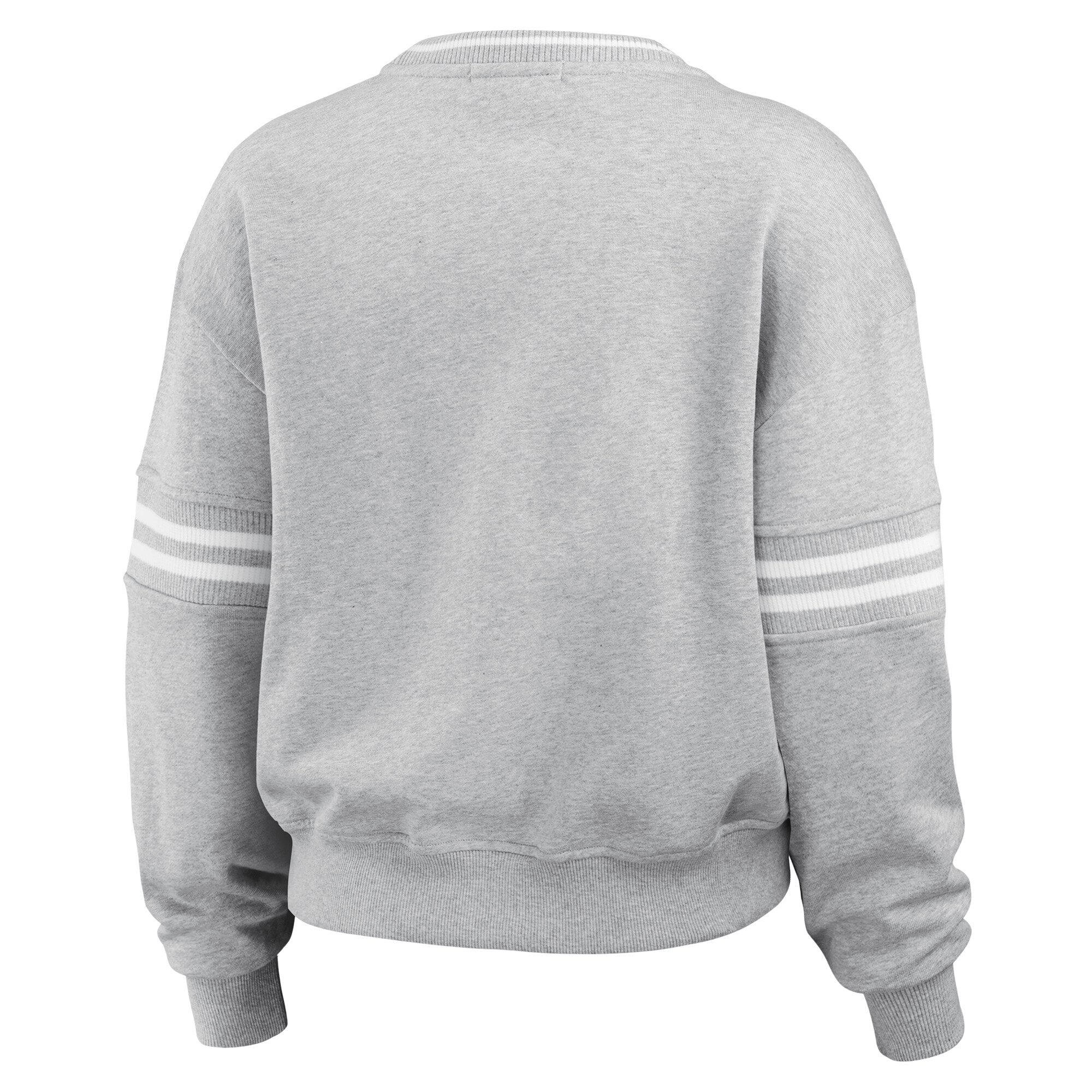 Women's WEAR by Erin Andrews Heather Gray New York Knicks French Terry Pullover Sweatshirt