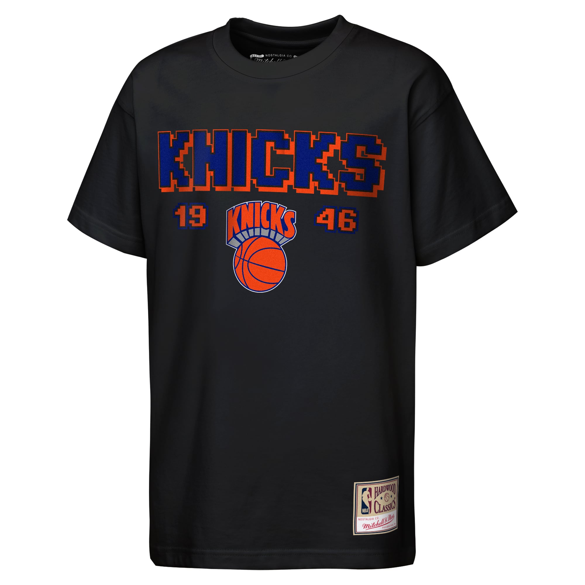 Youth Mitchell & Ness Black New York Knicks Arcade T-Shirt