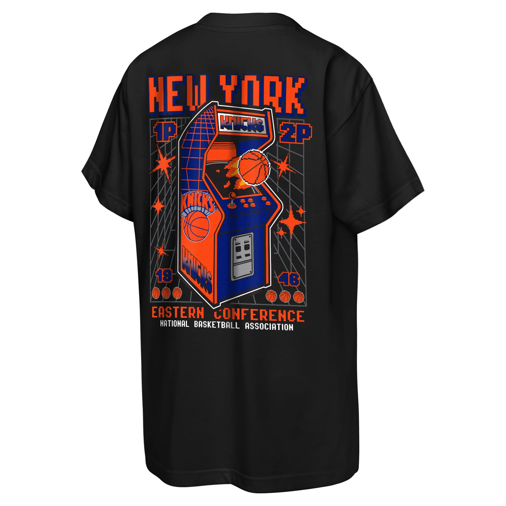 Youth Mitchell & Ness Black New York Knicks Arcade T-Shirt