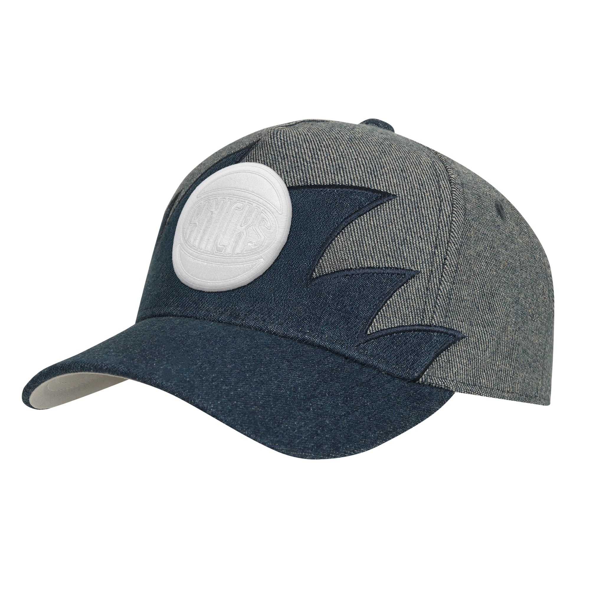 Youth Mitchell & Ness  Denim/Gray New York Knicks Sharktooth Pro Pinch Snapback Hat